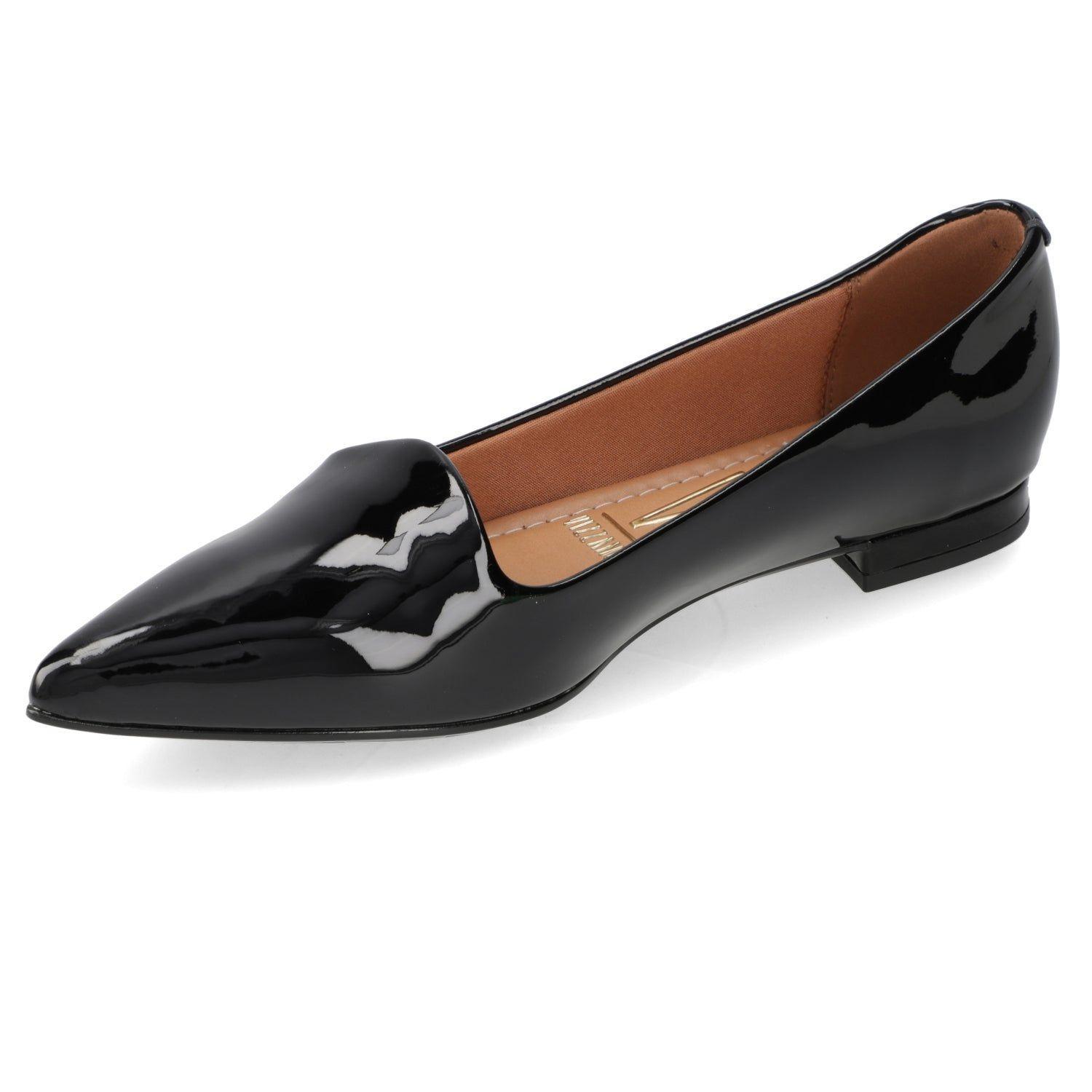 Ballerina Efecto Charol Negro Vizzano-2