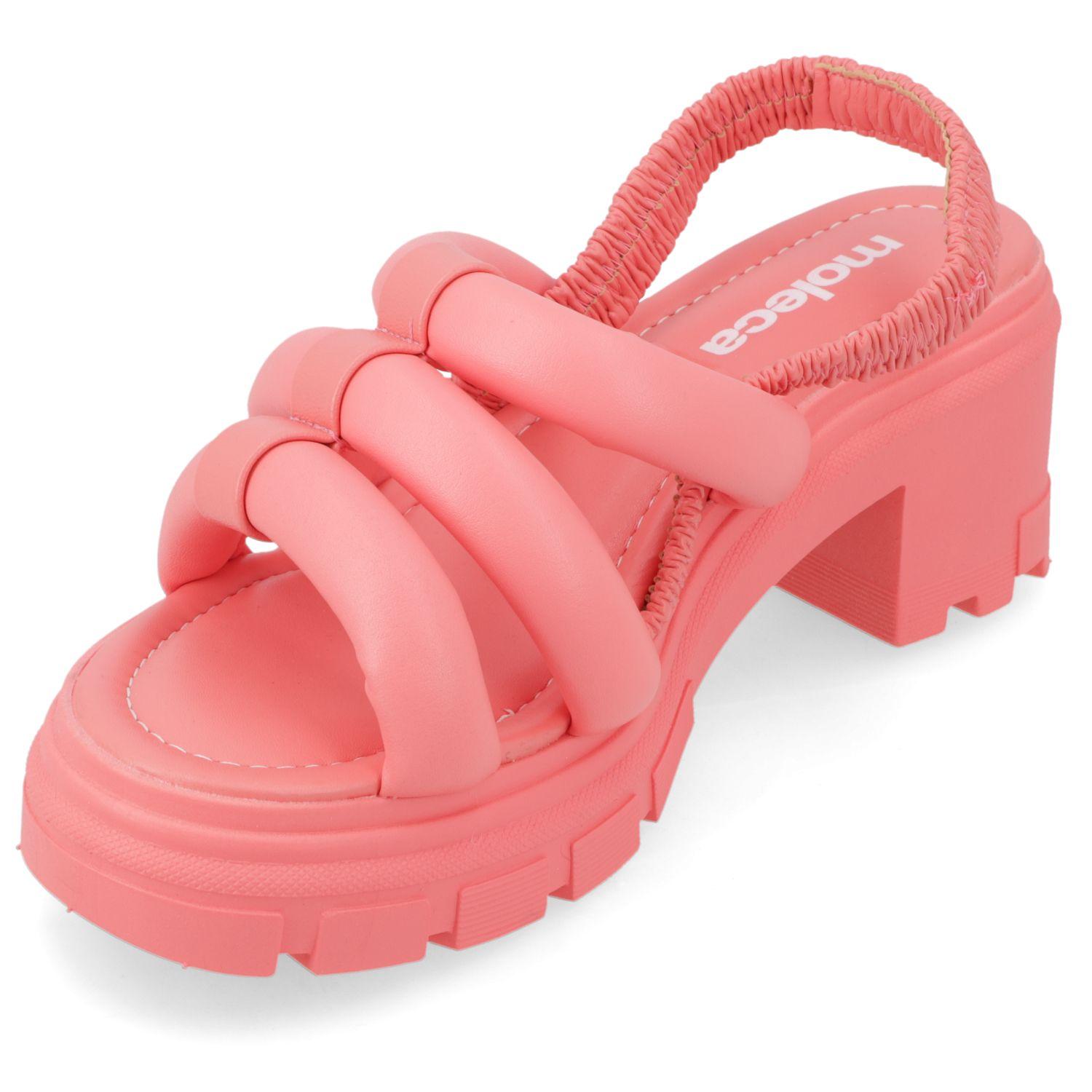 Sandalia Taco Moleca Coral 10914-2