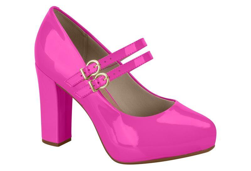 Zapato Taco Beira Rio Rosado Brillante-0