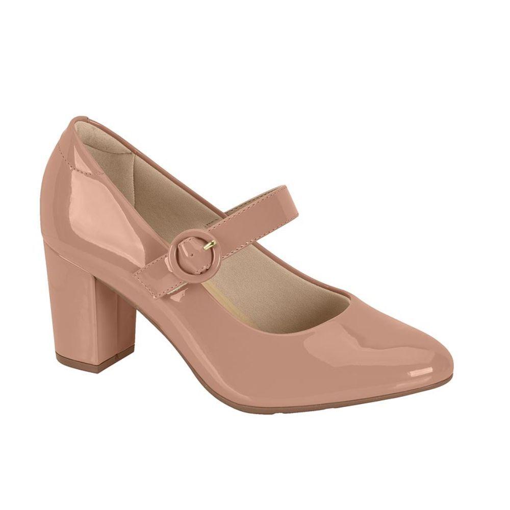 Zapato Mujer Taco Cuadrado Nude Modare-0