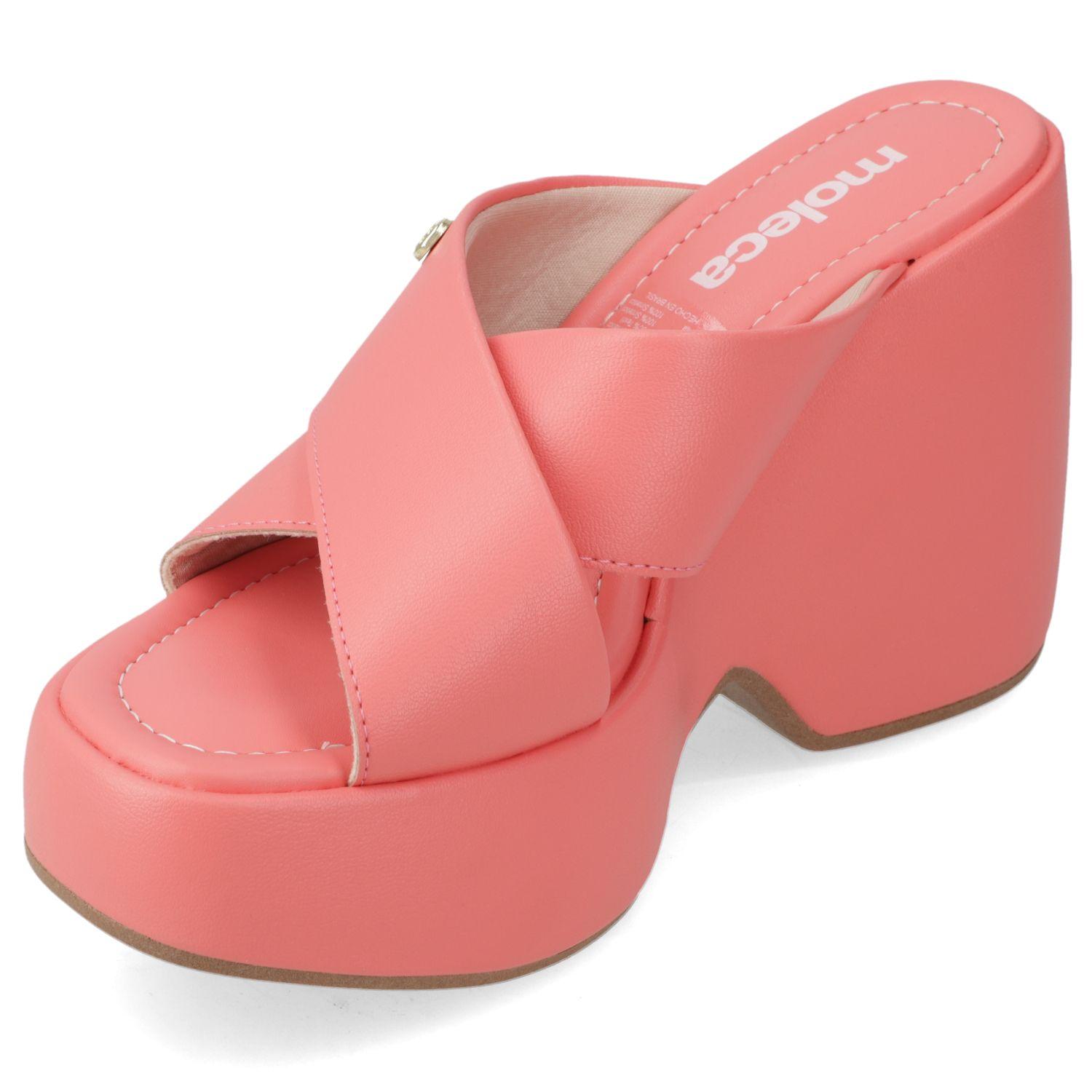 Sandalia Taco Moleca Coral 11231-2