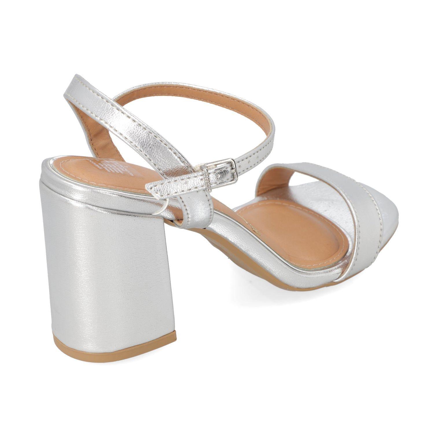 Sandalia Taco Cuadrado Eco Cuero Metalizado Vizzano-3