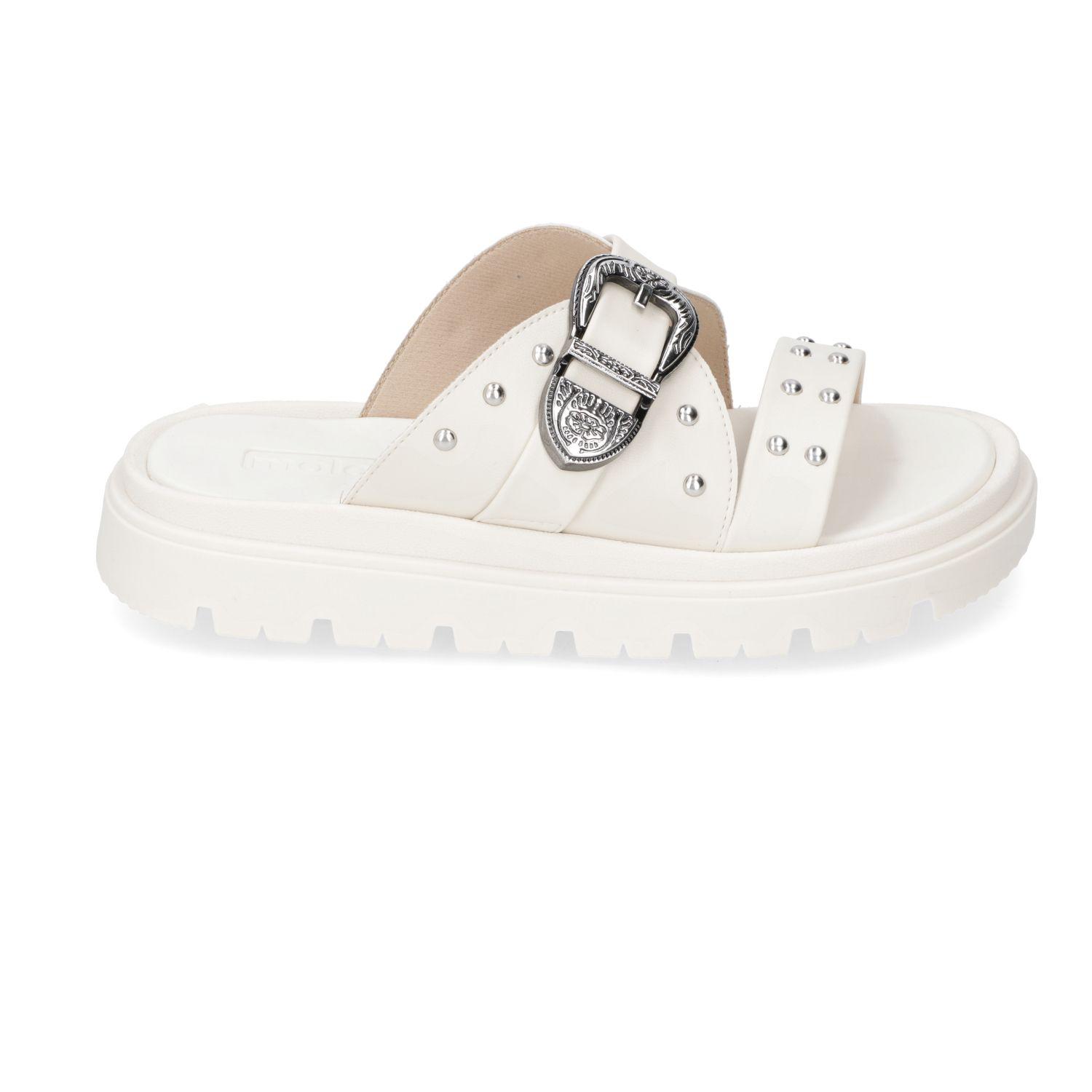 Sandalia Plana Moleca Blanco 15419-0