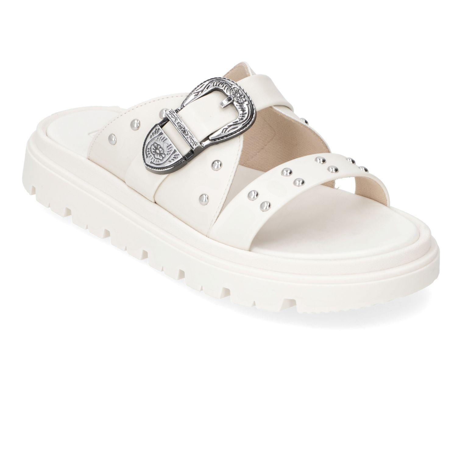 Sandalia Plana Moleca Blanco 15419-1