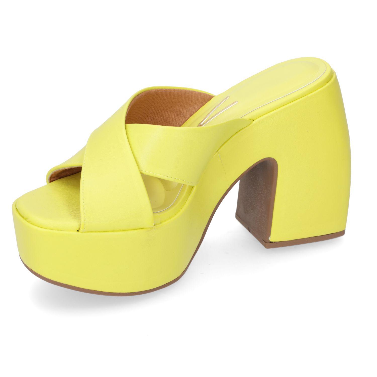 Sandalia Taco Vizzano Amarillo 11367-2