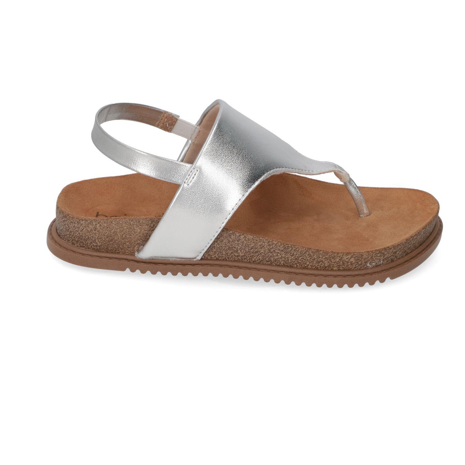 Sandalia Plana Beira Rio Plateado Metalico 14563-0