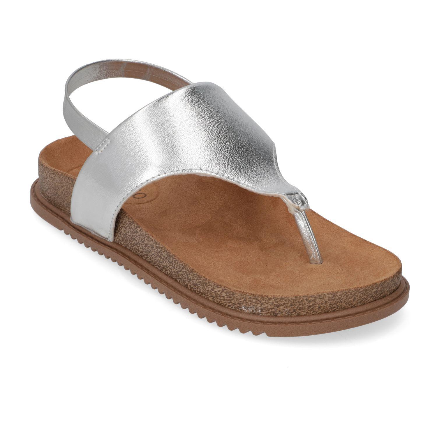 Sandalia Plana Beira Rio Plateado Metalico 14563-1