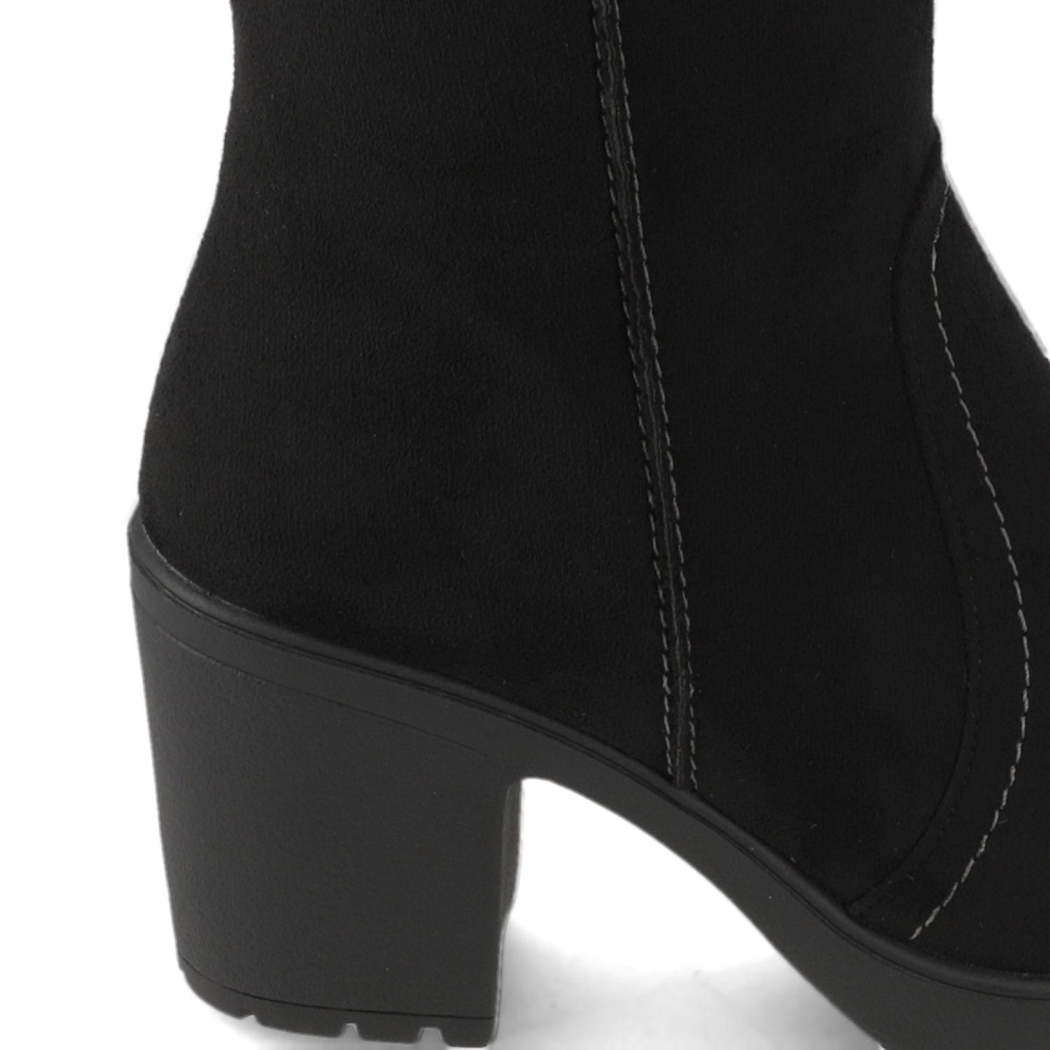 Bota Negra Taco cuadrado Alquimia-5