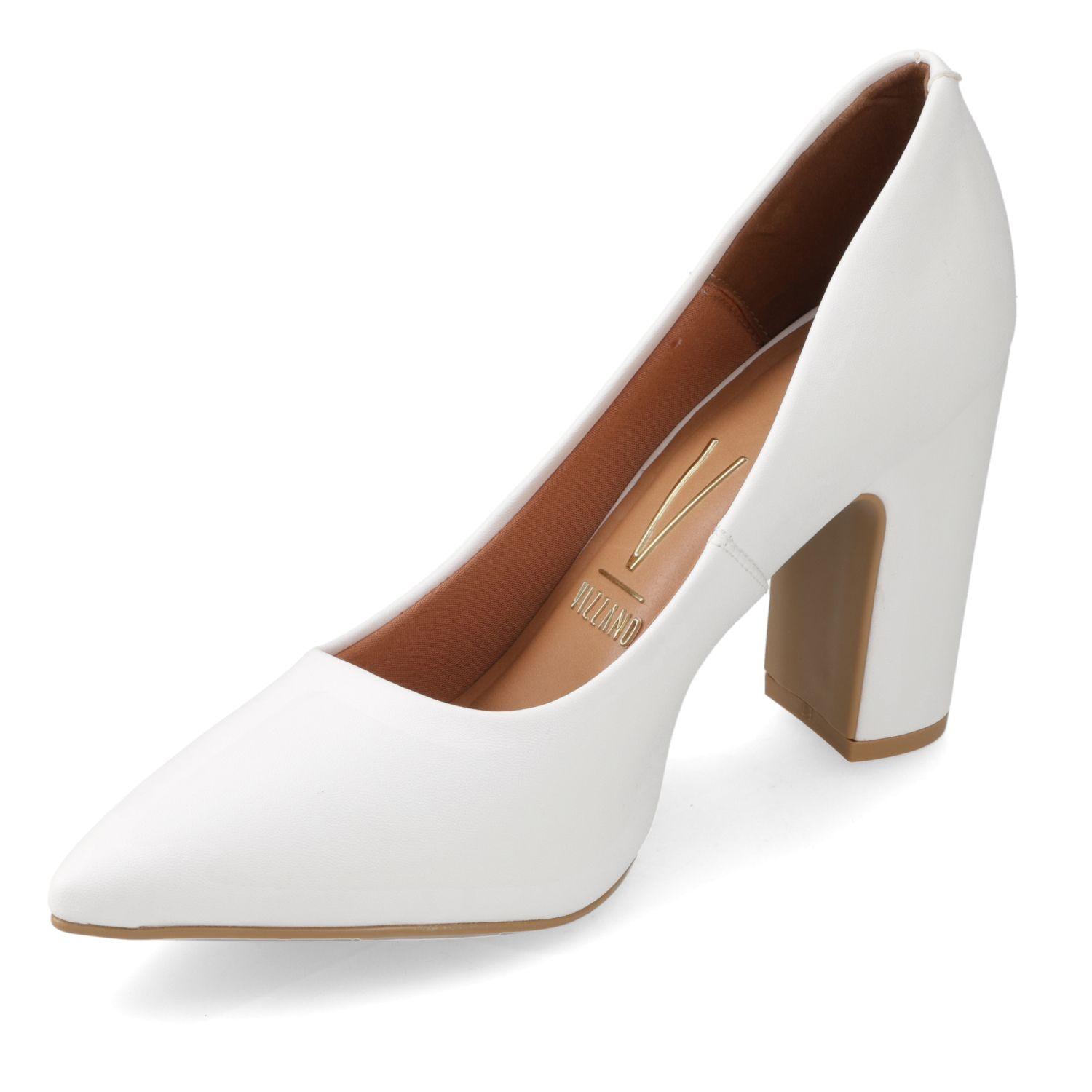 Zapato Mujer Taco Cuadrado Blanco 1285-400- Vizzano-1
