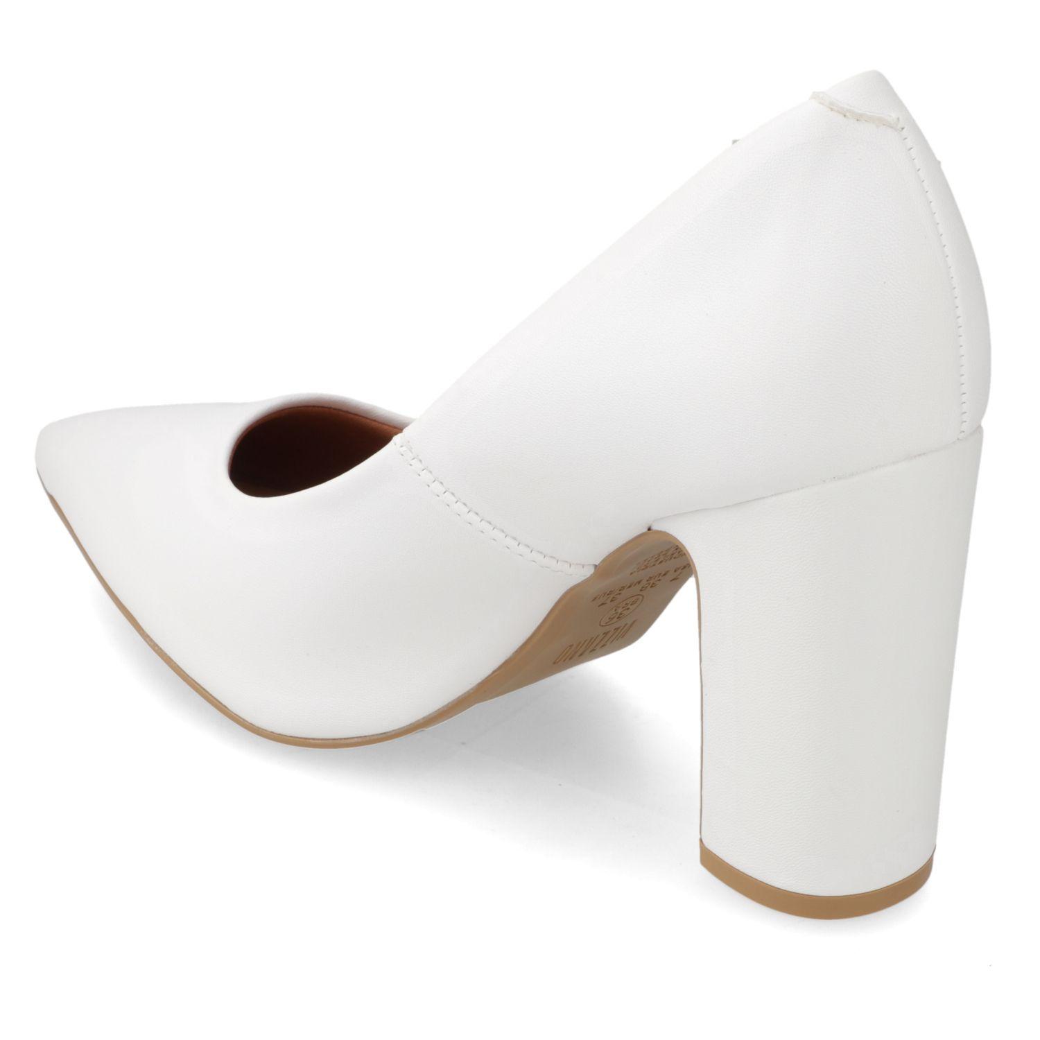 Zapato Mujer Taco Cuadrado Blanco 1285-400- Vizzano-2