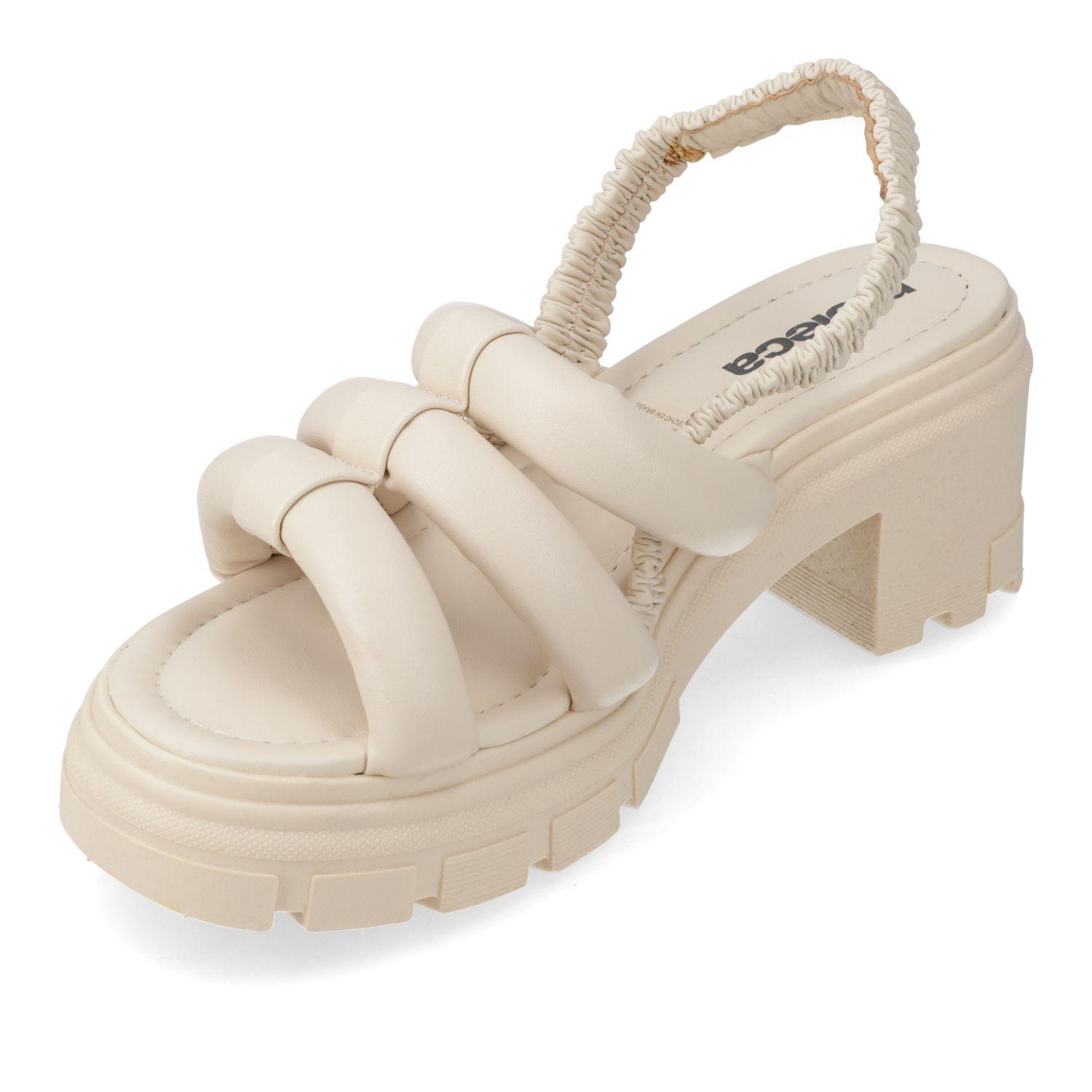 Sandalia Taco Moleca Crema 10915-2