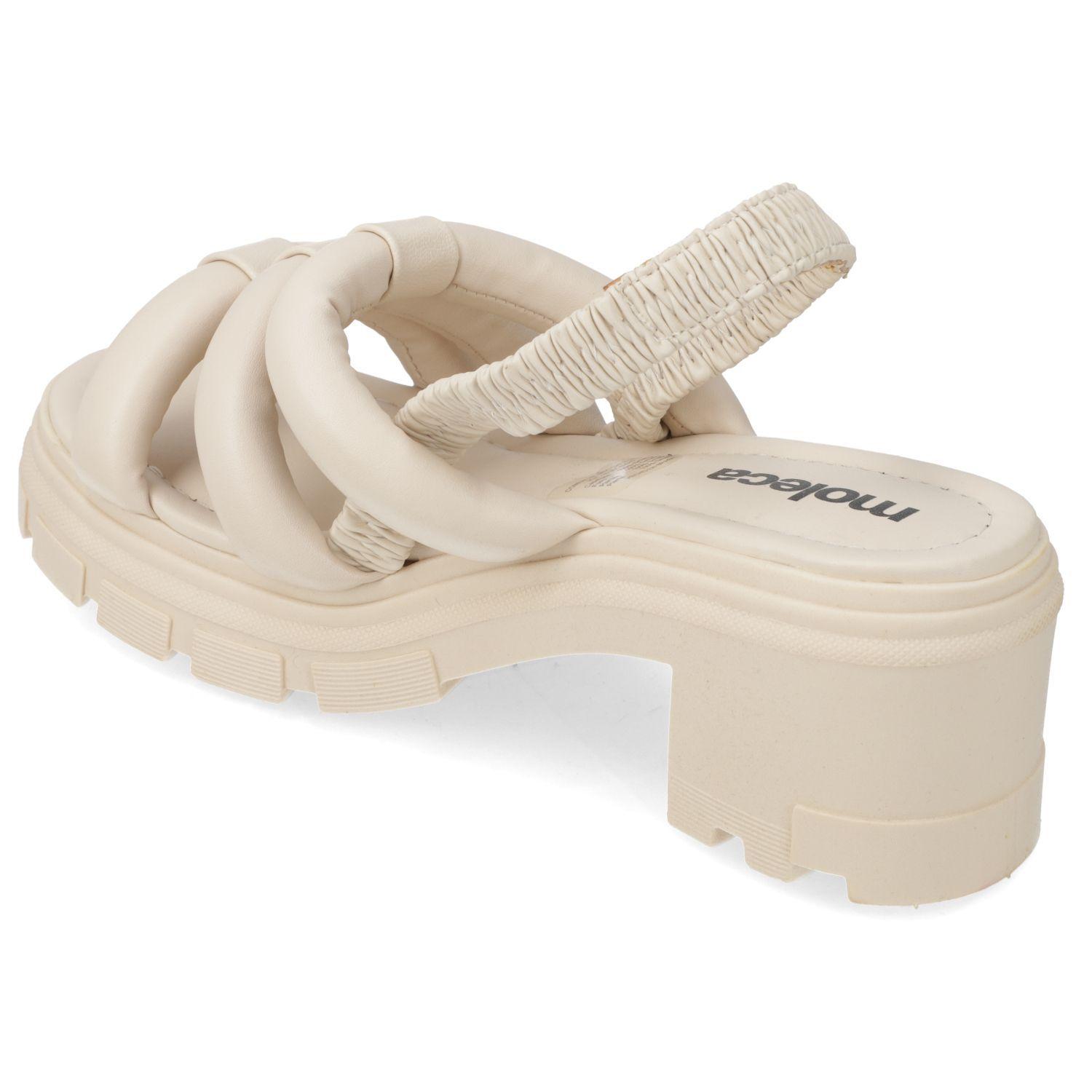 Sandalia Taco Moleca Crema 10915-3