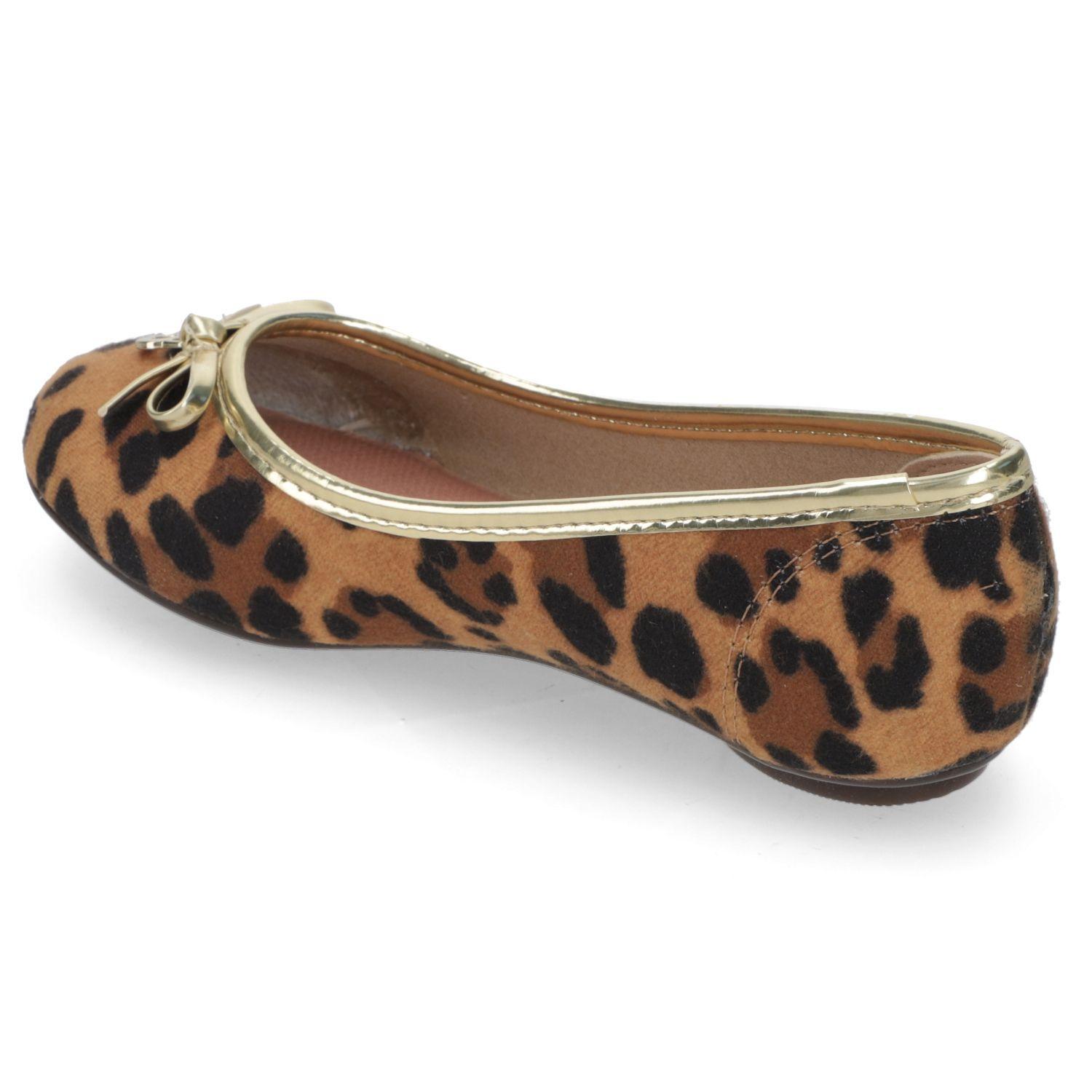 Ballerina Niña Animal Print con Detalles Dorados Molekinha-3
