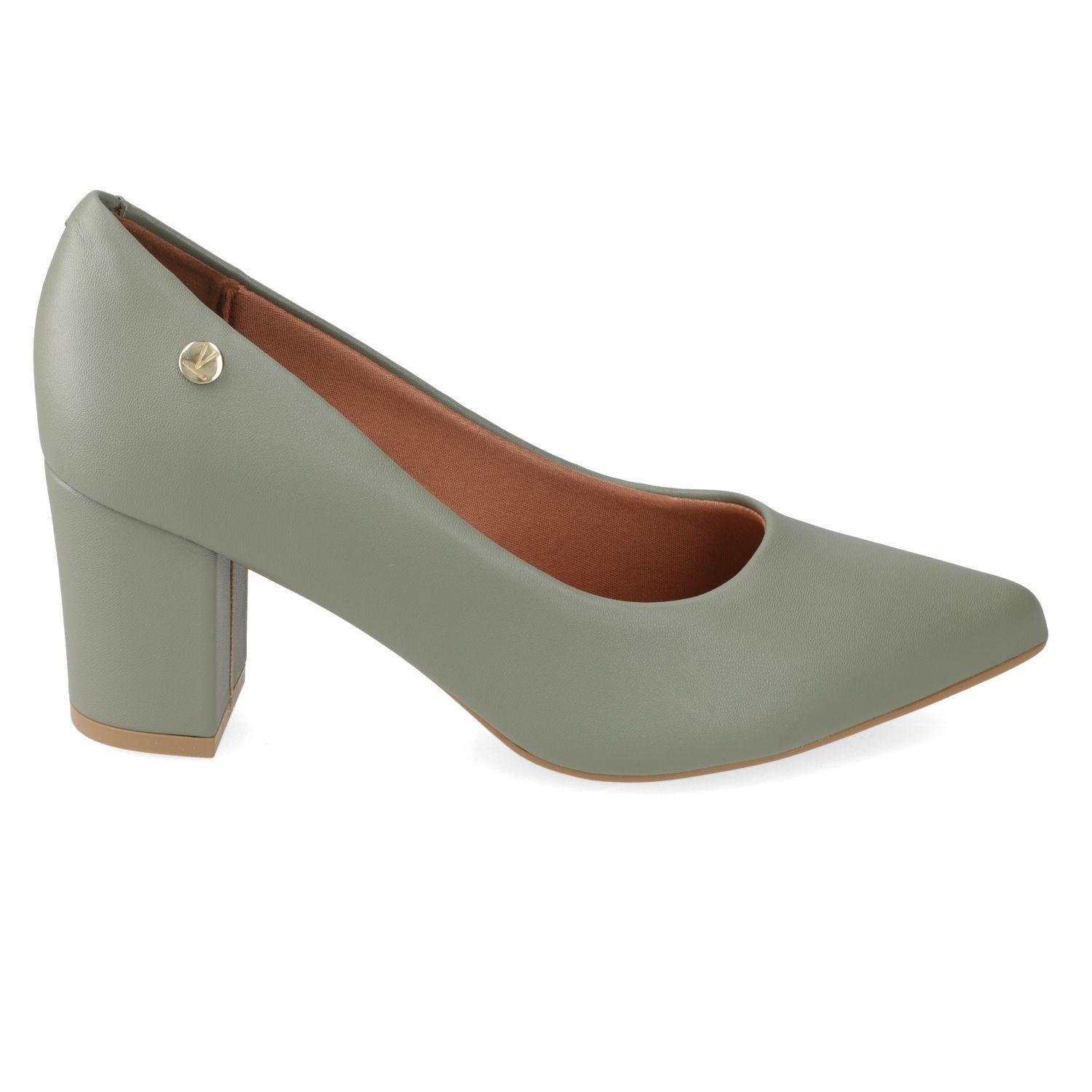 Zapato Taco Vizzano Verde Taco 10 Cm Efecto Cuero  Verde 1291 Pelica-1