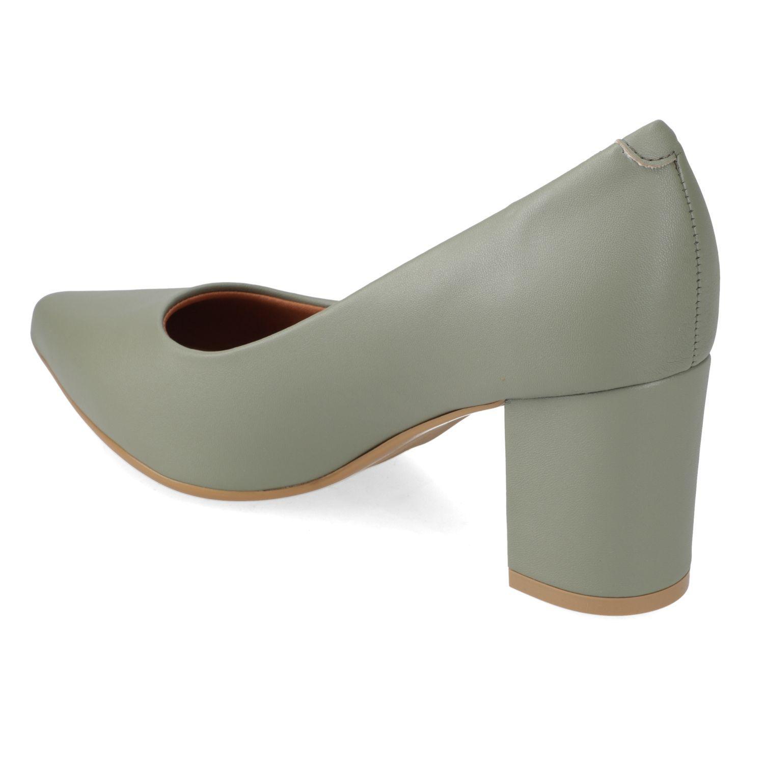 Zapato Taco Vizzano Verde Taco 10 Cm Efecto Cuero  Verde 1291 Pelica-3