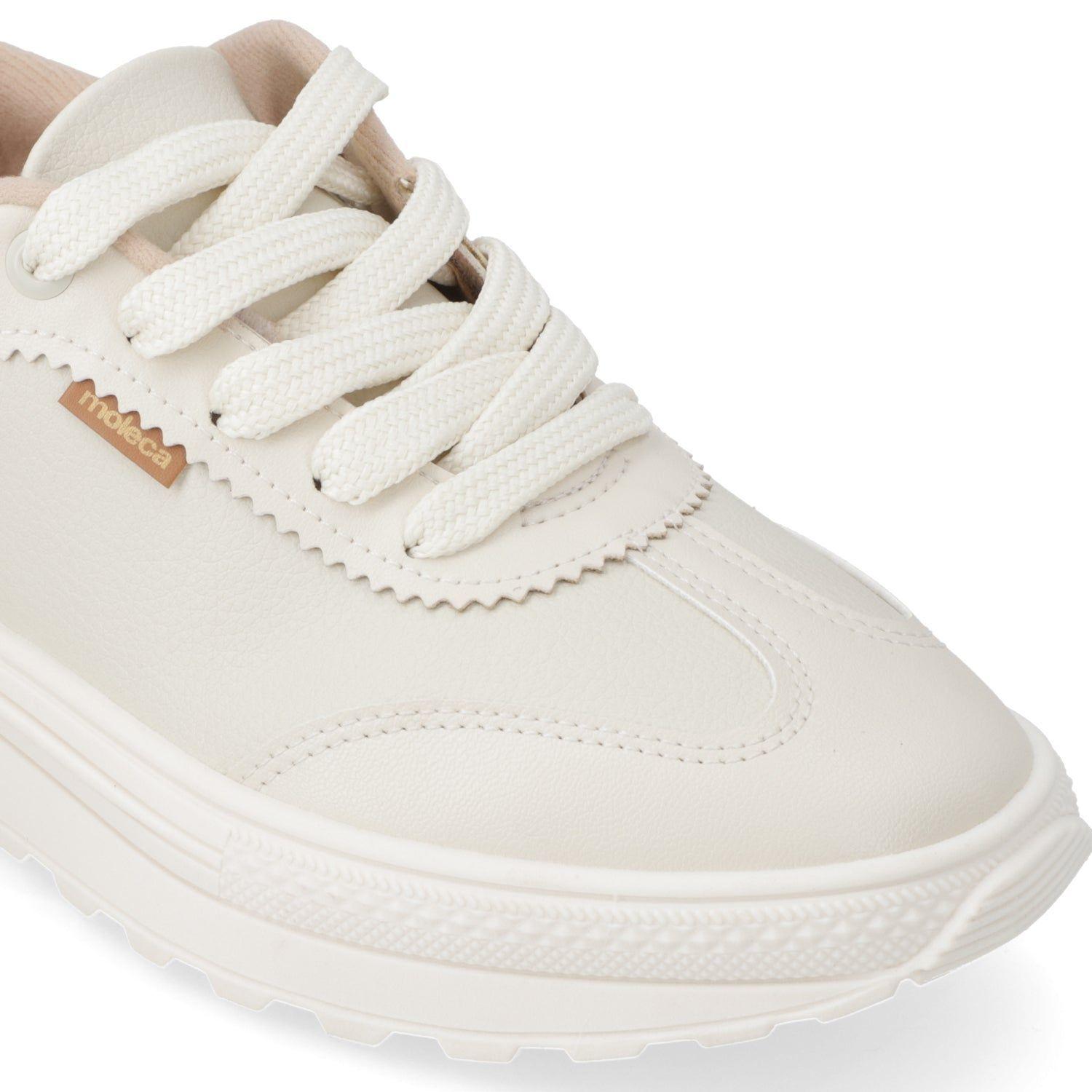 Zapatilla Urbana Mujer Moleca Blanca Casual y Cómoda-5
