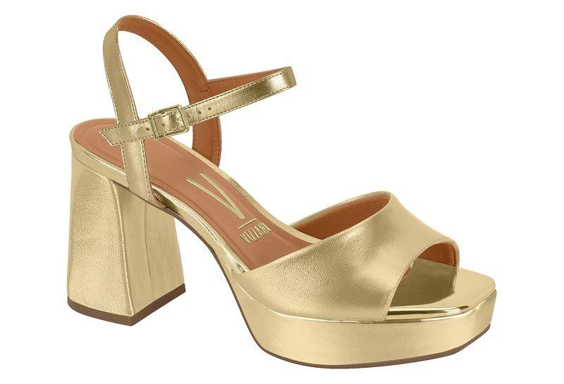 Sandalia Taco Vizzano Dorado Metalico 15747-5