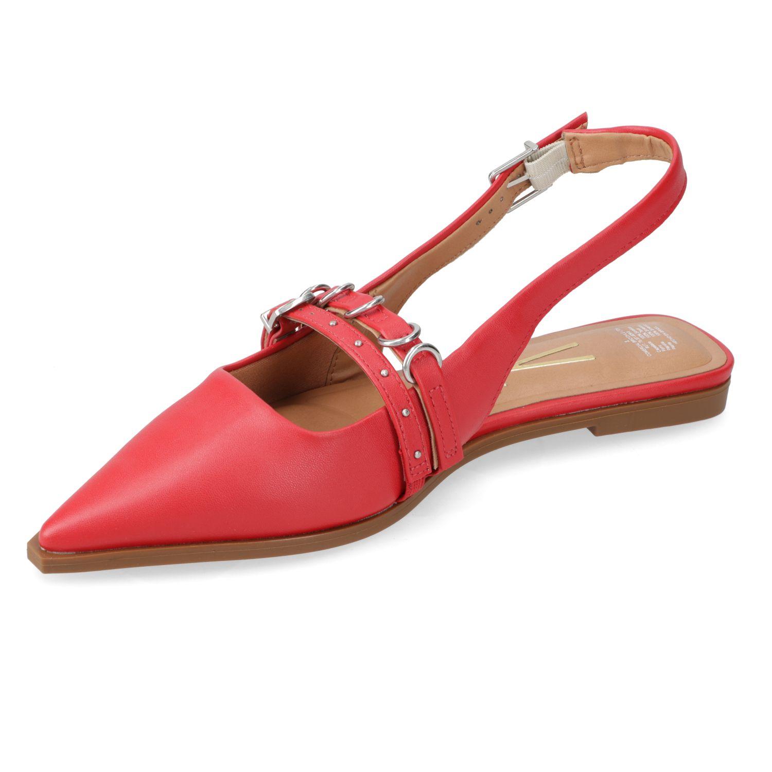 Ballerina Vizzano Rojo Efecto Cuero  Rojo 1025 Pelica-2