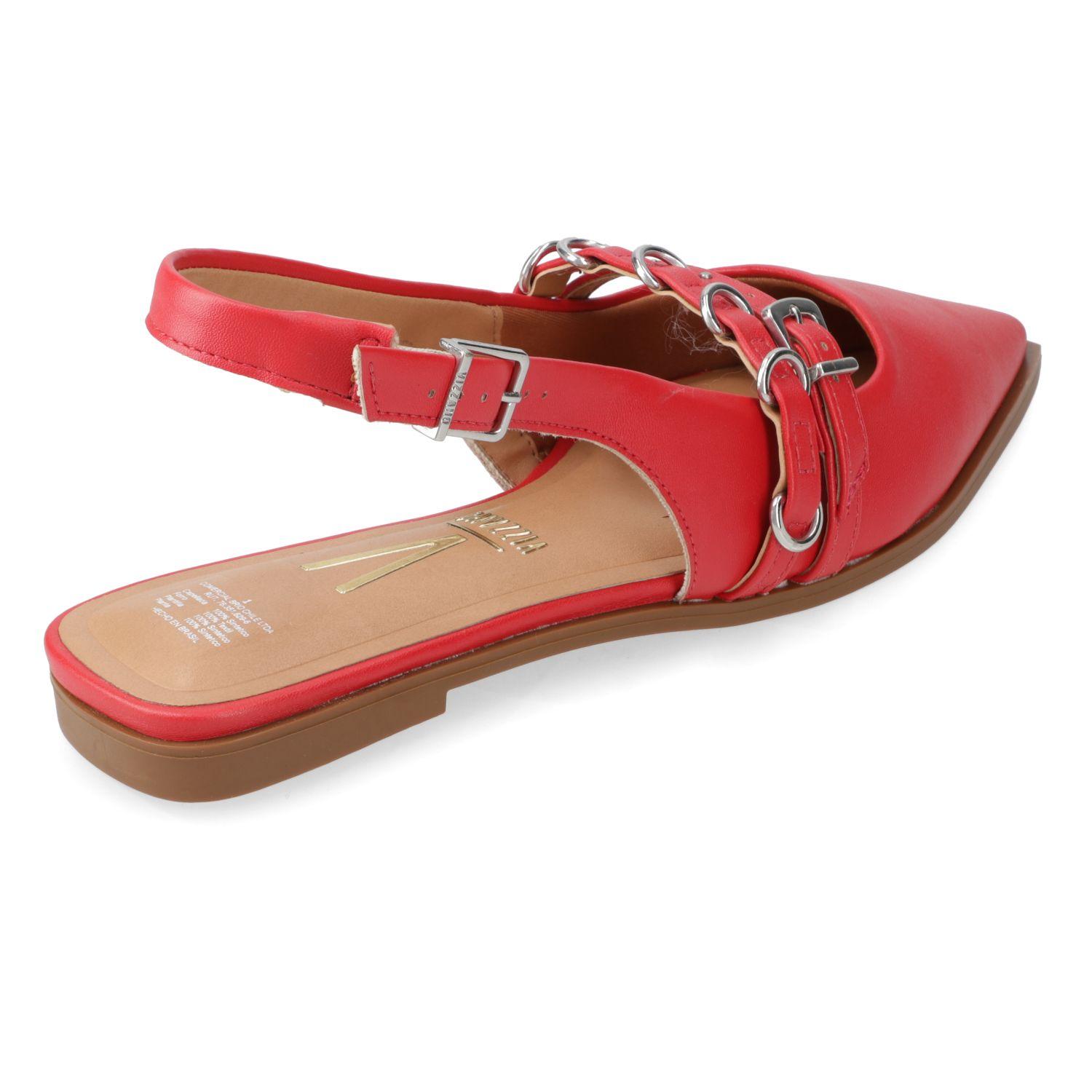Ballerina Vizzano Rojo Efecto Cuero  Rojo 1025 Pelica-3