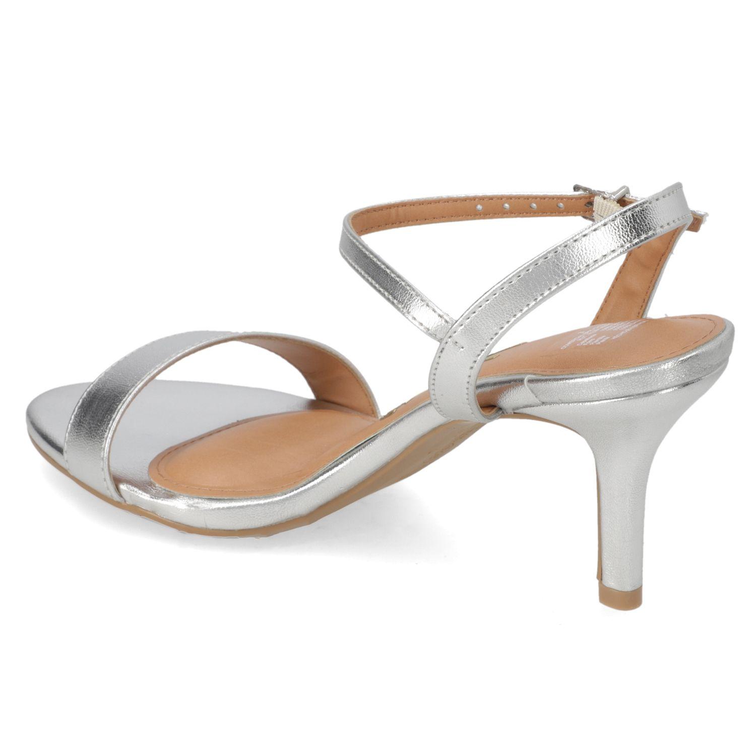 Sandalia Taco Vizzano Plateado Metalico 16532-3