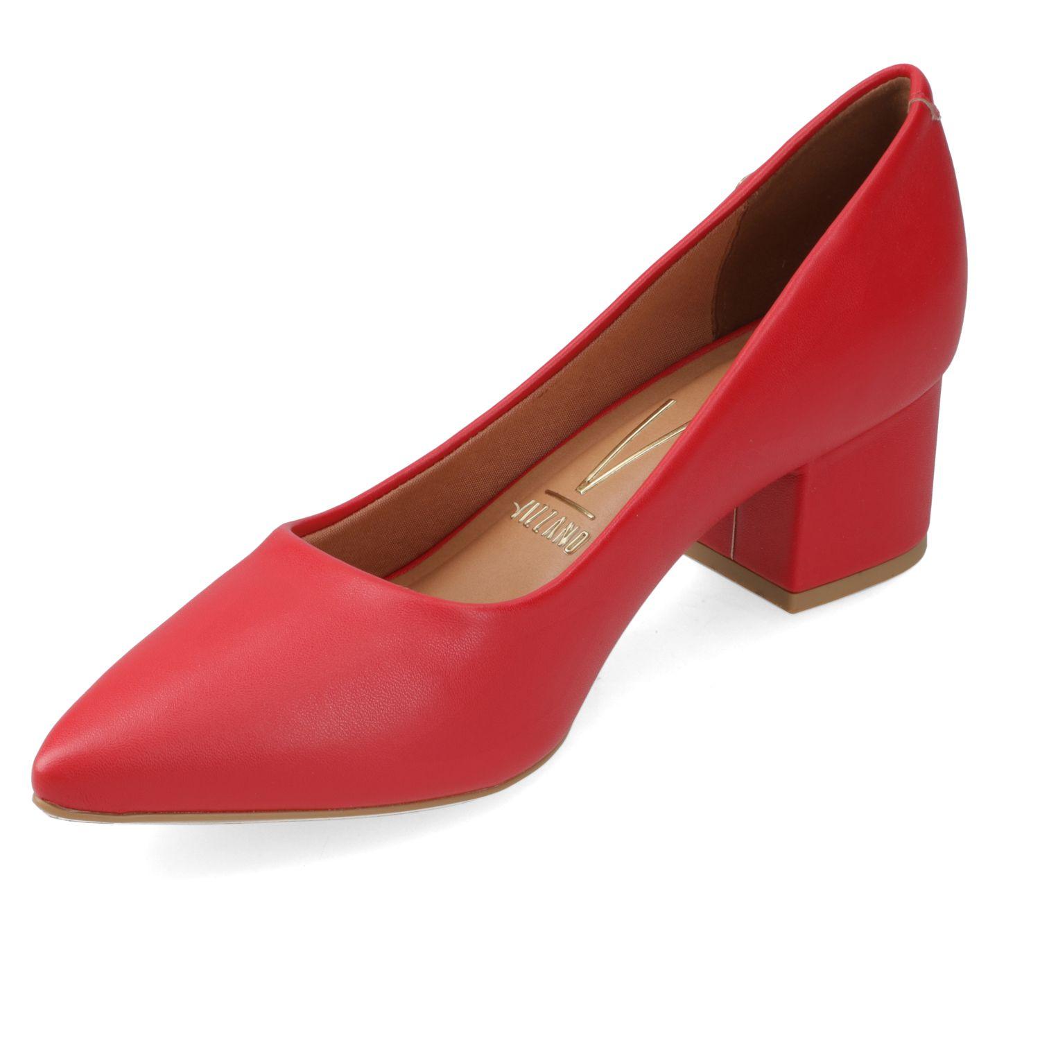 Tacones Mujer Vizzano Eco Cuero Rojo 5 Cm-2