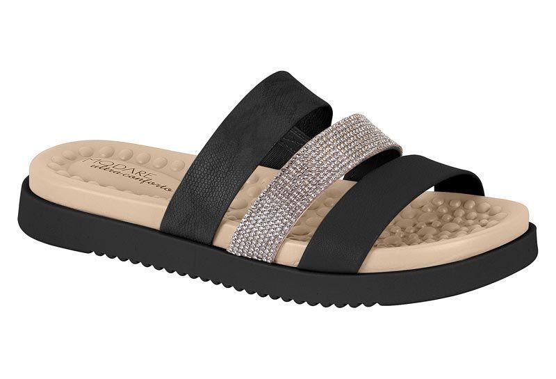 Sandalia Mujer Diamantes Modare Diseño Negro-1