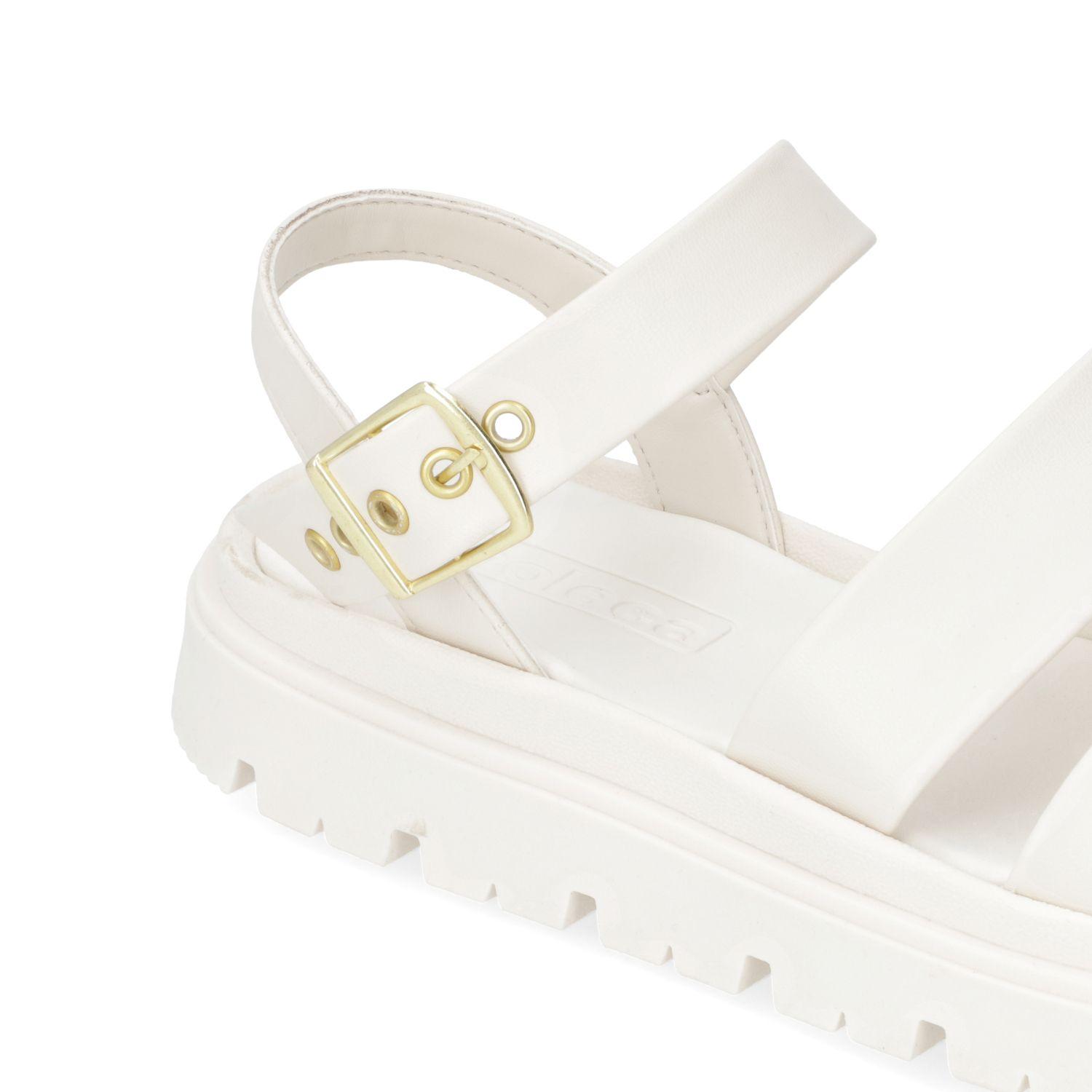 Sandalia Plana Moleca Blanco 15417-4