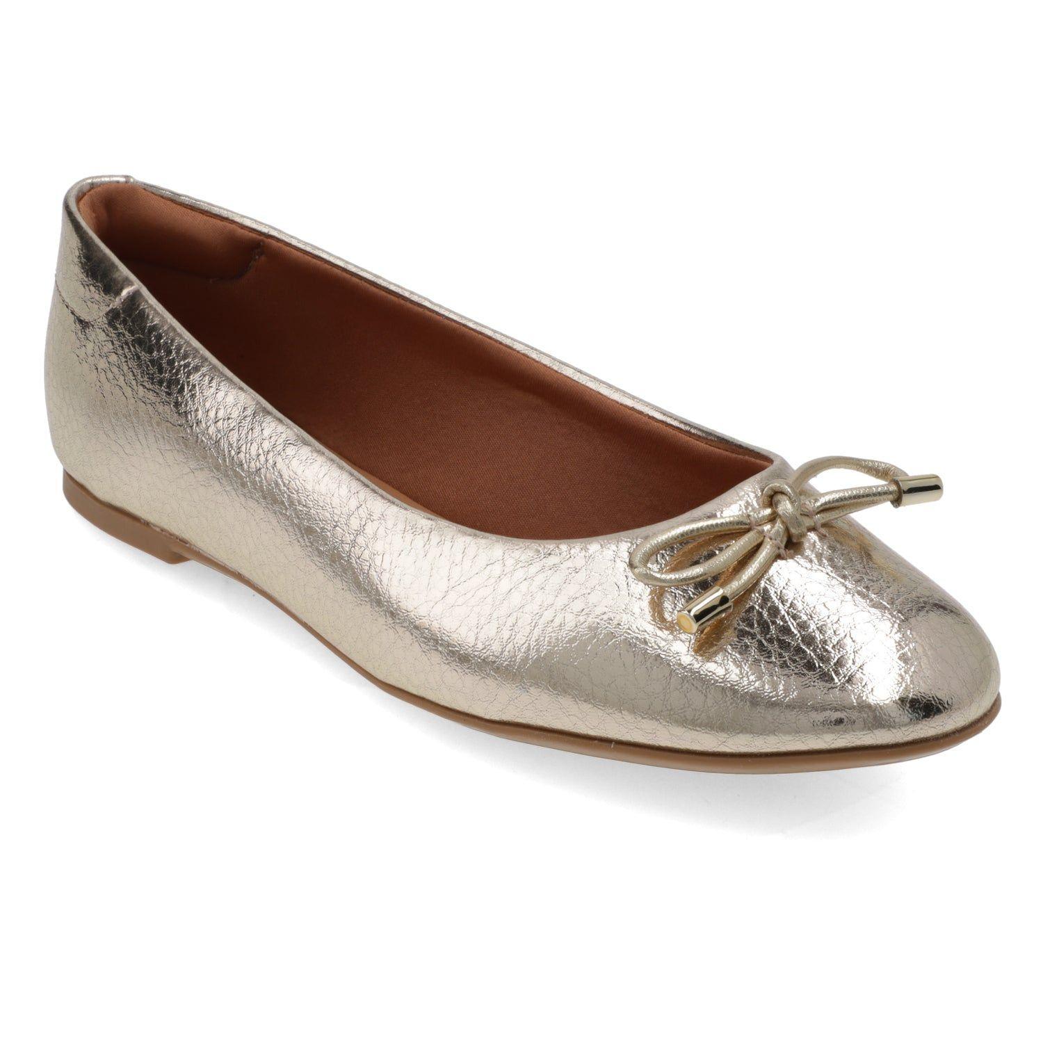 Ballerina Mujer Dorada Vizzano Con Moño-2