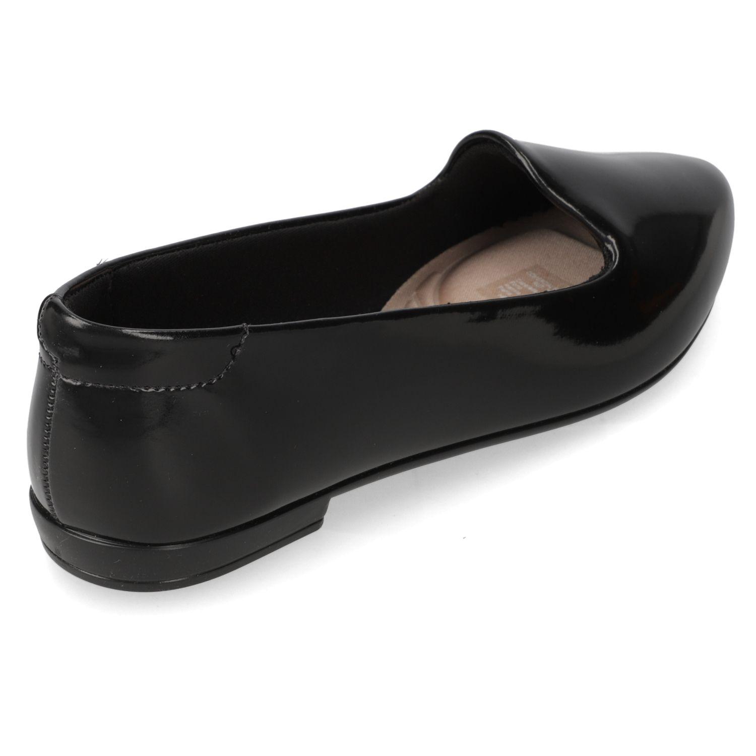 Ballerina Beira Rio Negro Efecto Cuero  Negro Verniz Fresh Neo-4