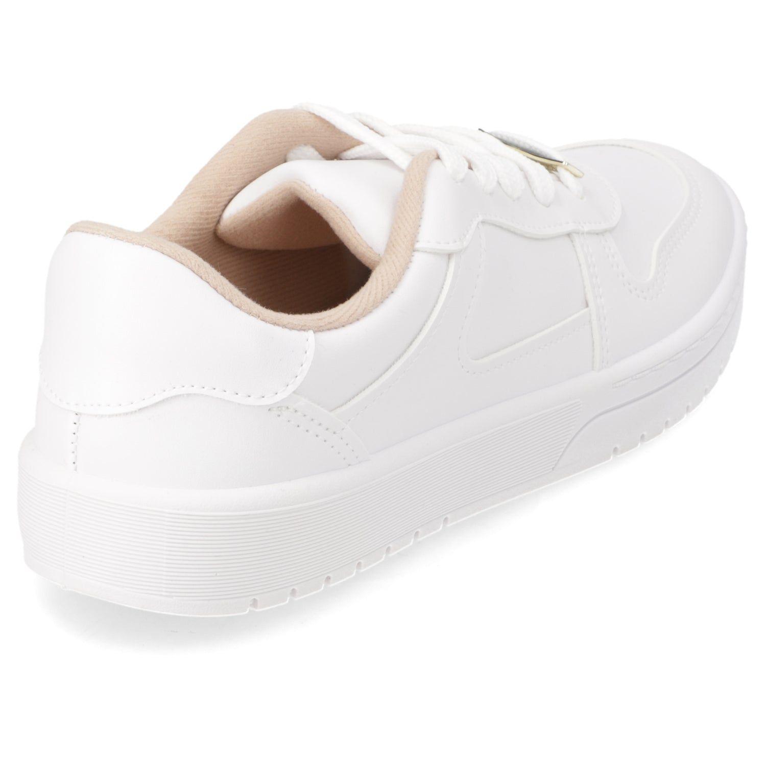 Zapatilla Mujer Moleca Casual Blanca-4