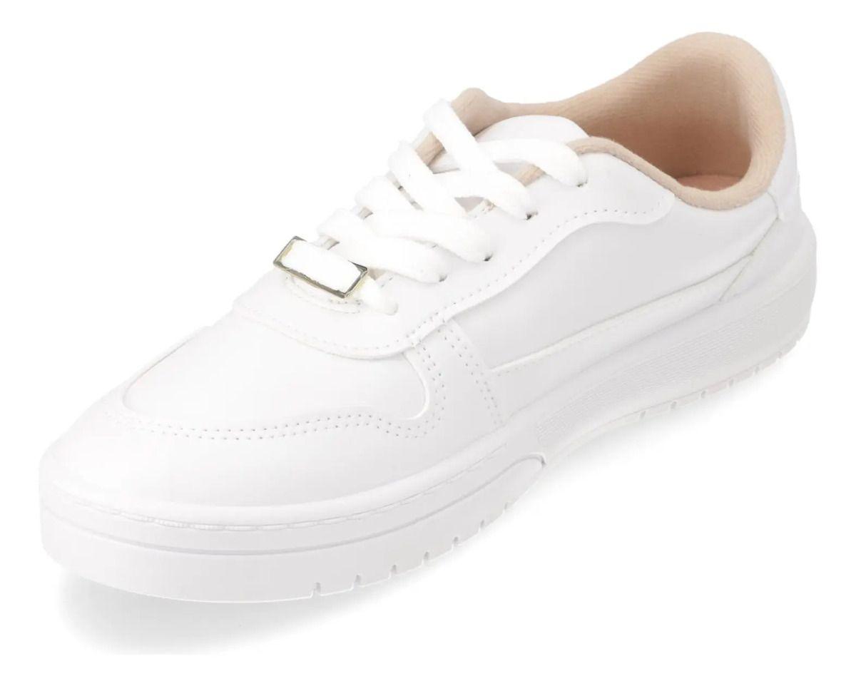 Zapatillas Casuales Blanco Moleca-2