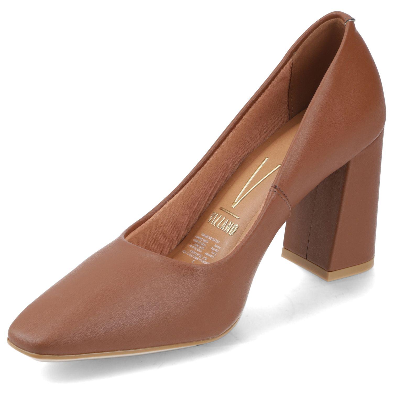 Zapato Mujer Taco Ancho Café Vizzano-2