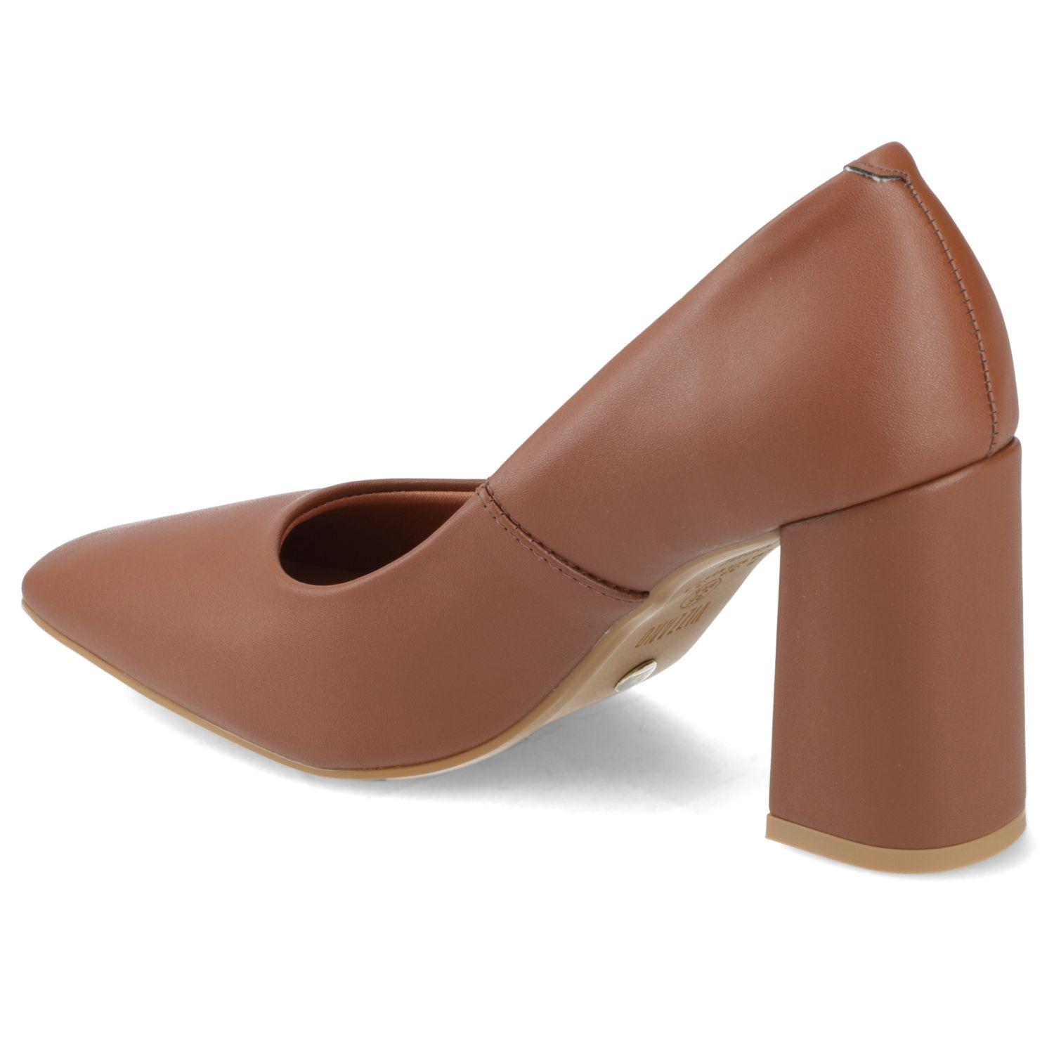 Zapato Mujer Taco Ancho Café Vizzano-3