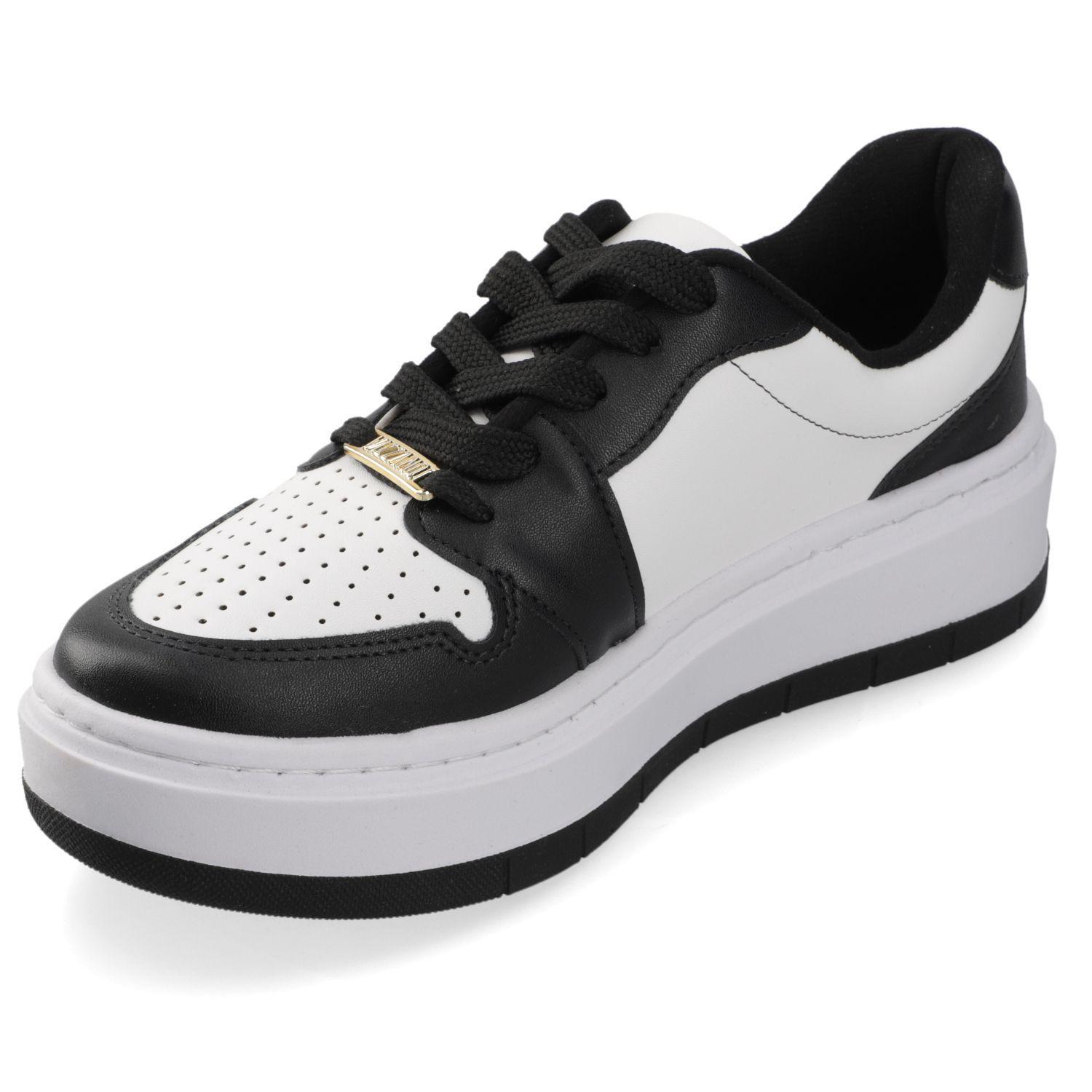 Zapatilla Casual Chunky Blanco y Negro Vizzano-2