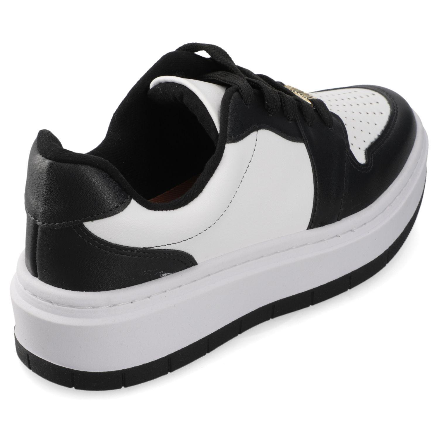 Zapatilla Casual Chunky Blanco y Negro Vizzano-4