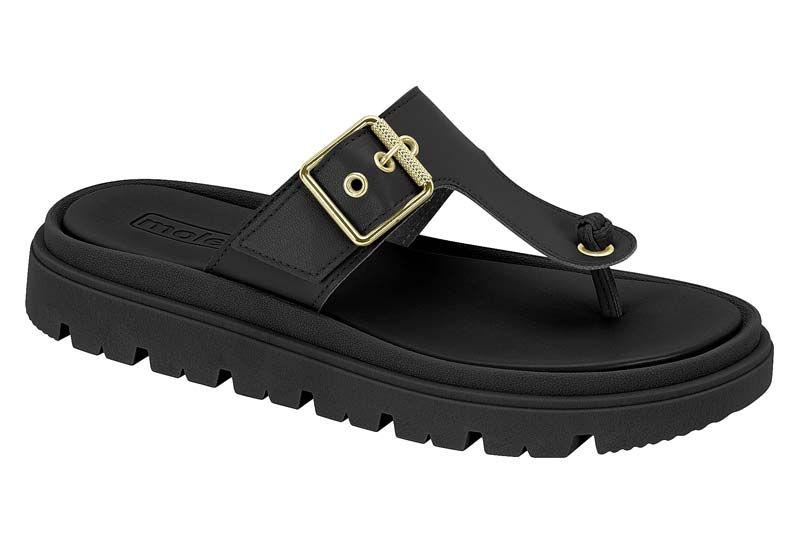 Sandalia Plana Moleca Negro 15622-5