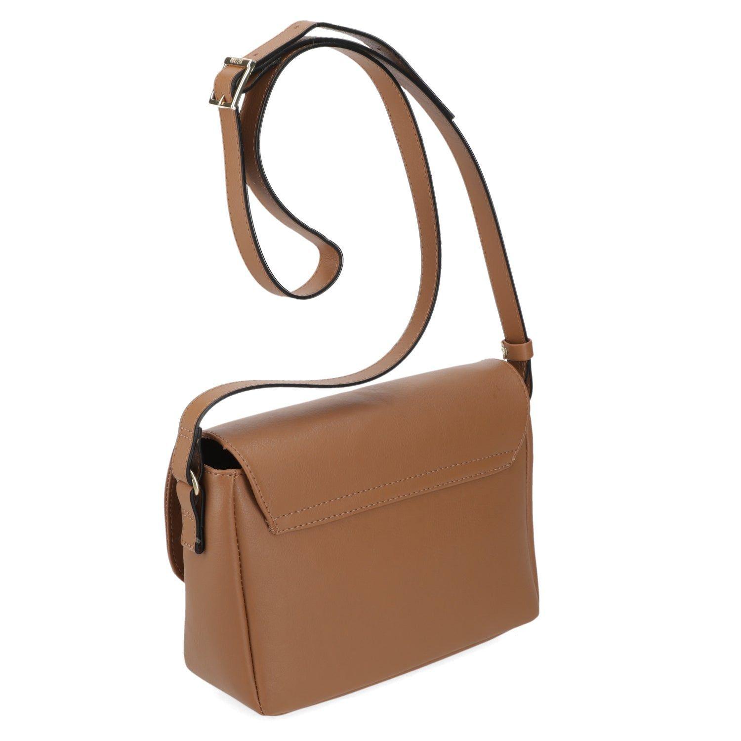 Cartera Bandolera Mujer Vizzano Color Camel con Detalle Metálico-2