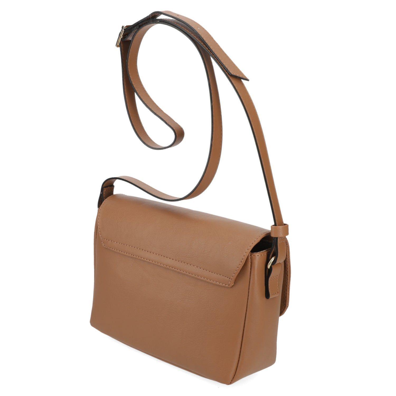 Cartera Bandolera Mujer Vizzano Color Camel con Detalle Metálico-3