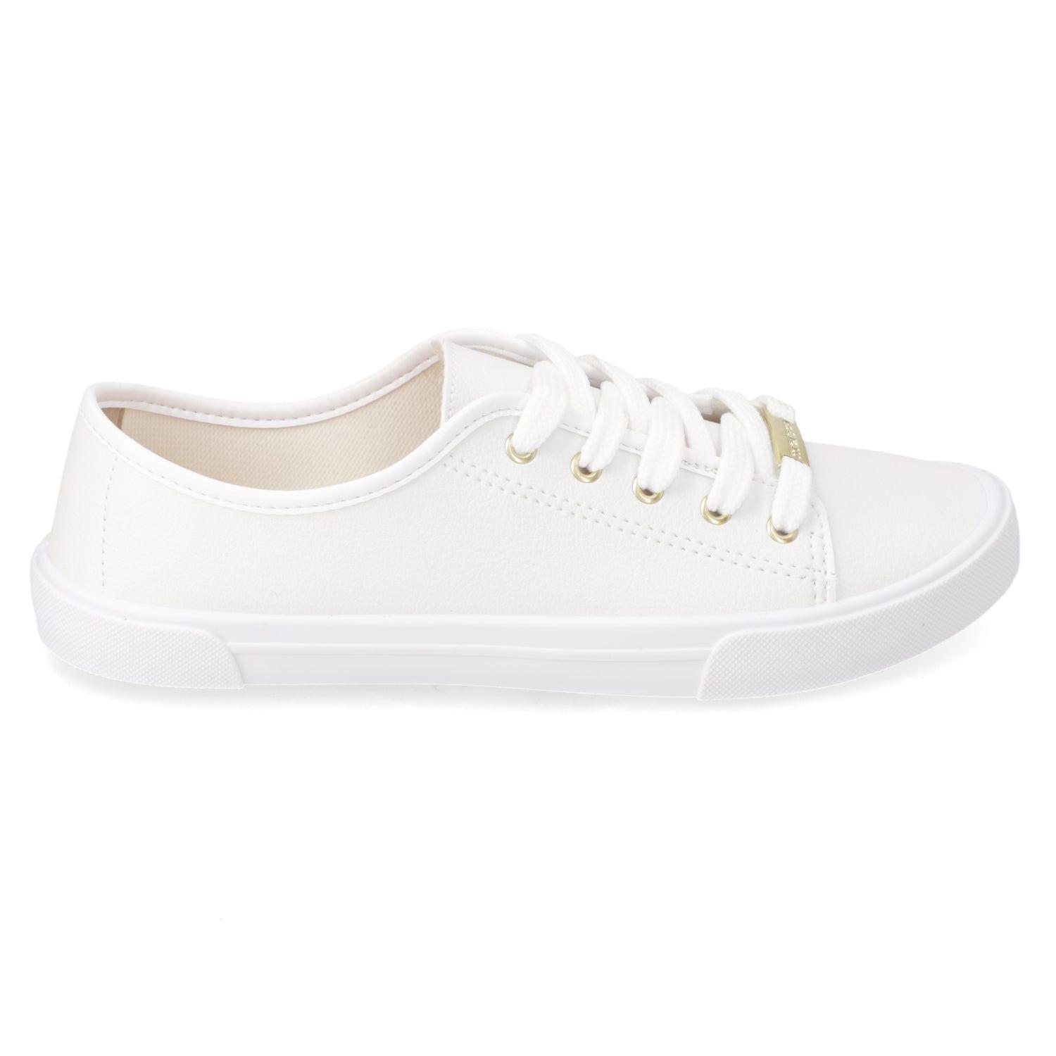 Zapatillas Casuales Mujer Blancas Moleca-0