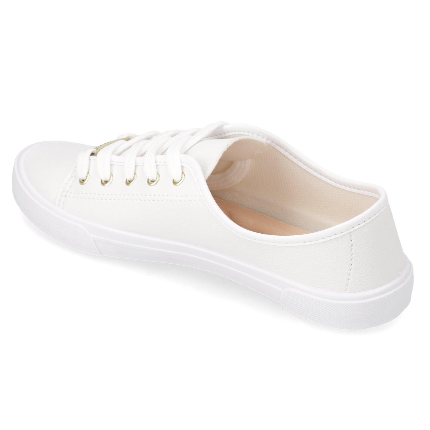 Zapatillas Casuales Mujer Blancas Moleca-4