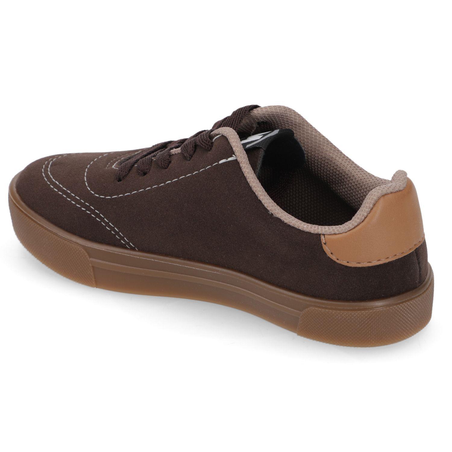 Zapatilla Urbana Café con Detalles Blancos para Niño-3