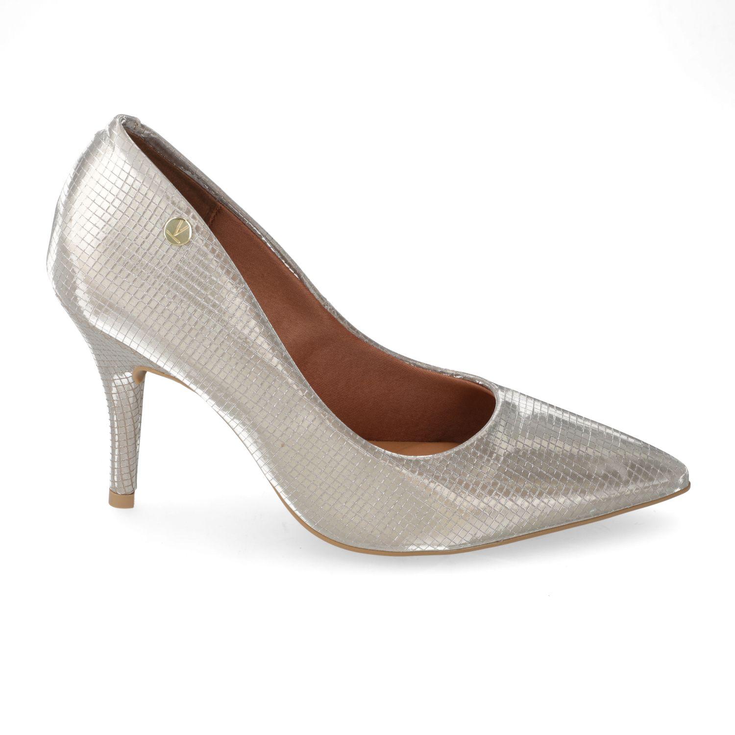 Stiletto Vizzano Plateado Metalico Taco 10 Cm-0