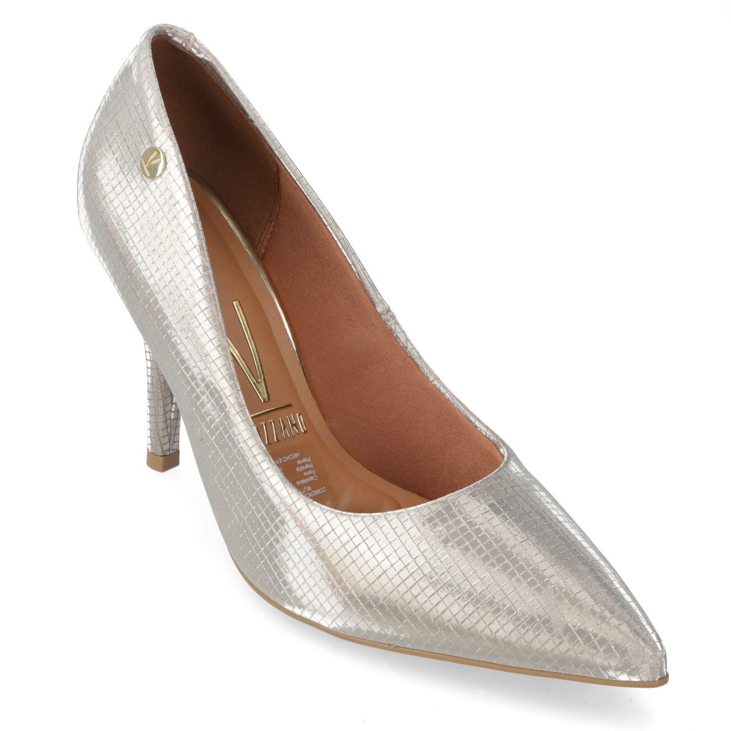 Stiletto Vizzano Plateado Metalico Taco 10 Cm-1