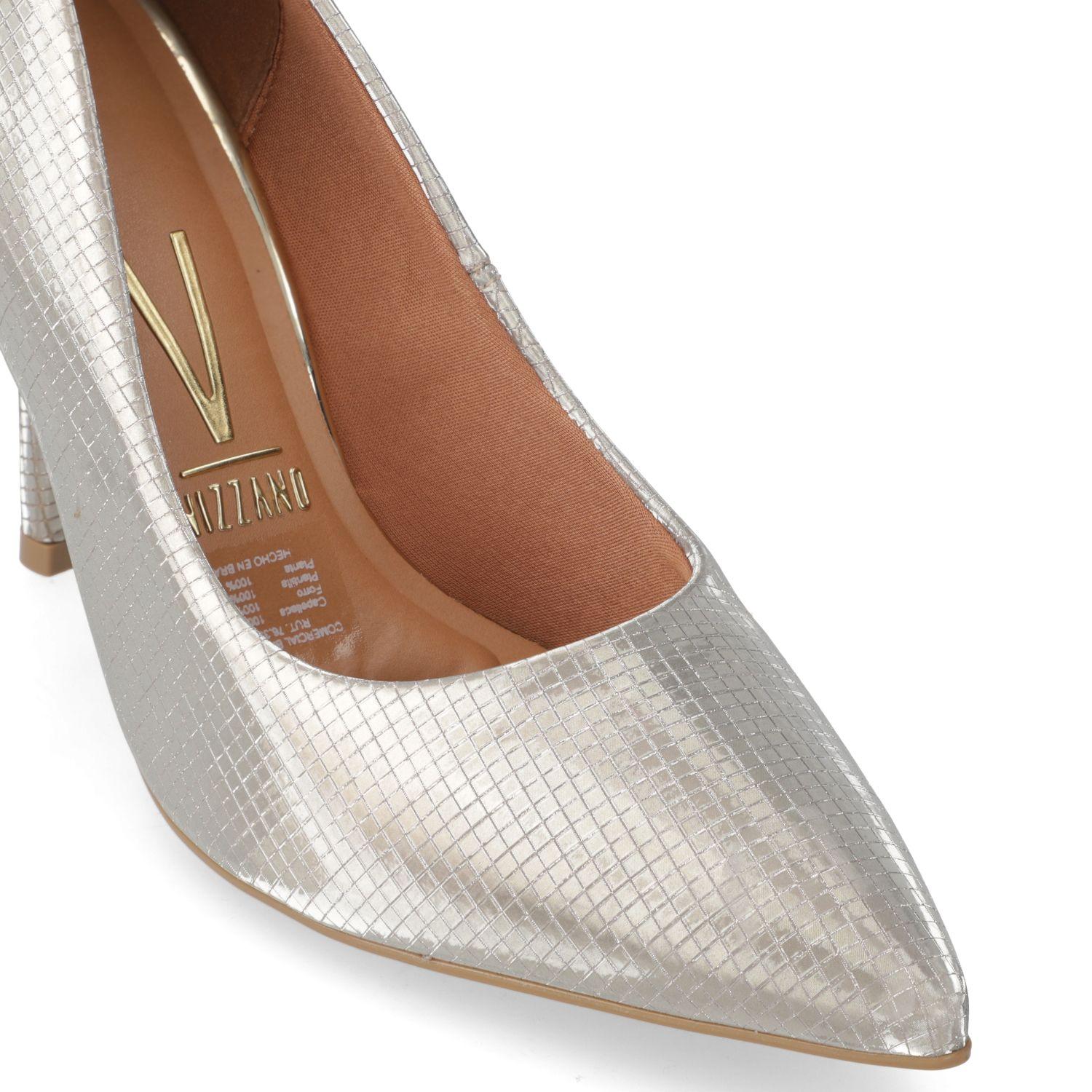 Stiletto Vizzano Plateado Metalico Taco 10 Cm-4