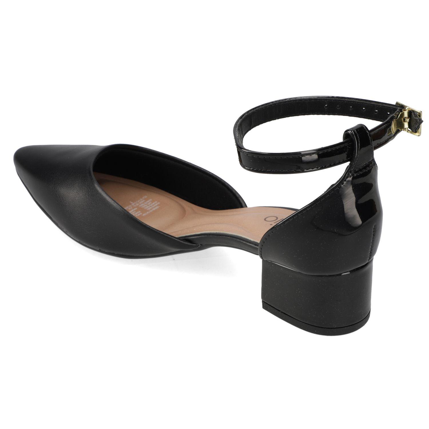 Stiletto Beira Rio Negro Taco Ancho 5 Cm-3