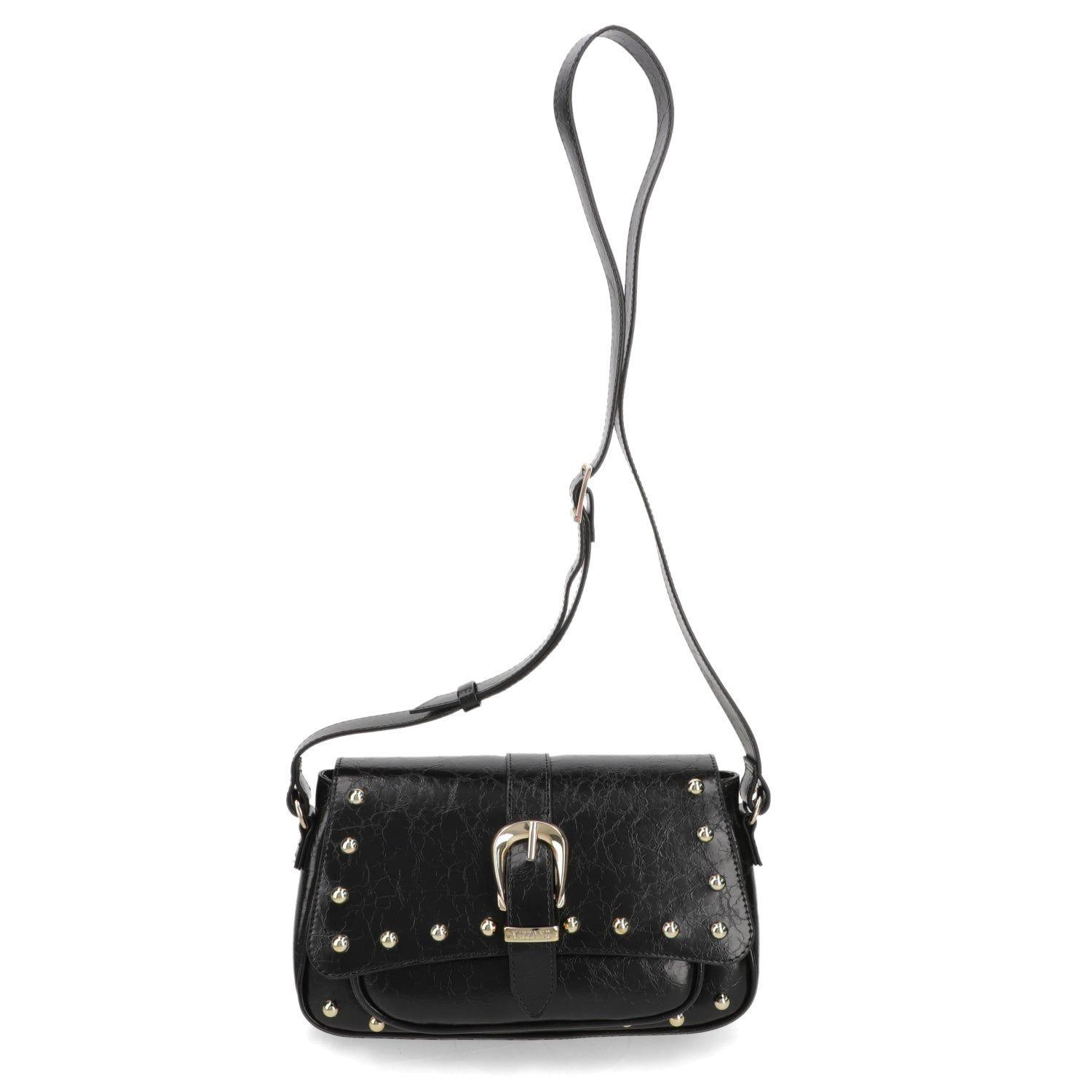 Cartera Vizzano Negra con Hebilla Dorada y Tachas Decorativas-0
