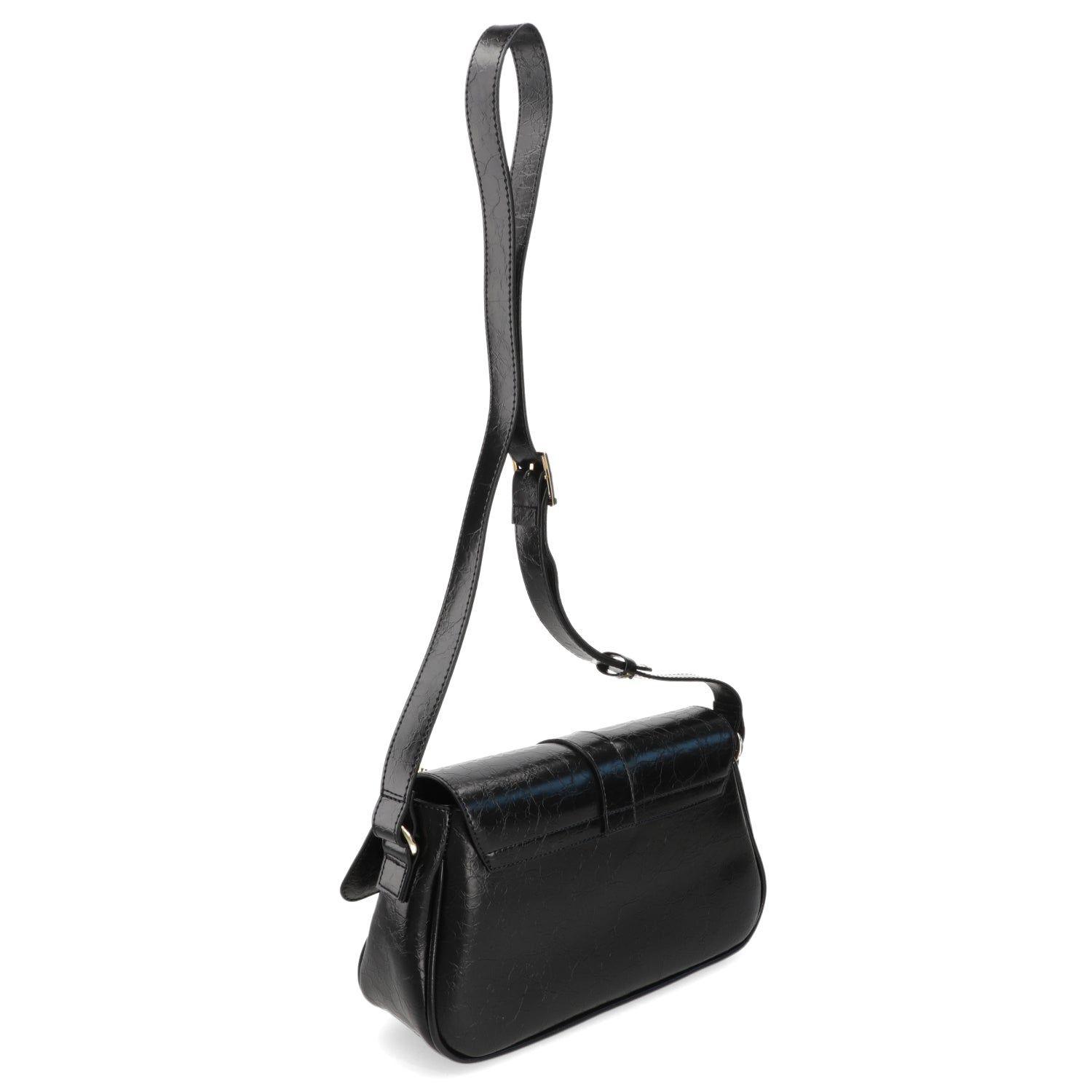 Cartera Vizzano Negra con Hebilla Dorada y Tachas Decorativas-2