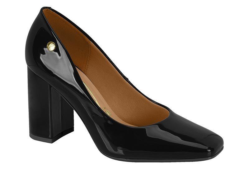 Zapato Mujer Taco Cuadrado Charol Negro 1428-100- Vizzano-0