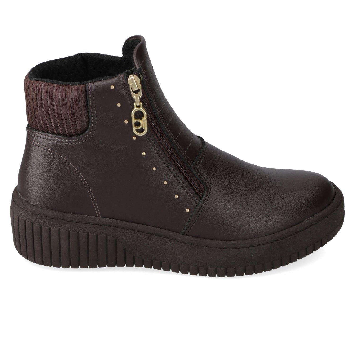 Zapatillas Casuales Chocolate Con Tachas Beira Rio-0