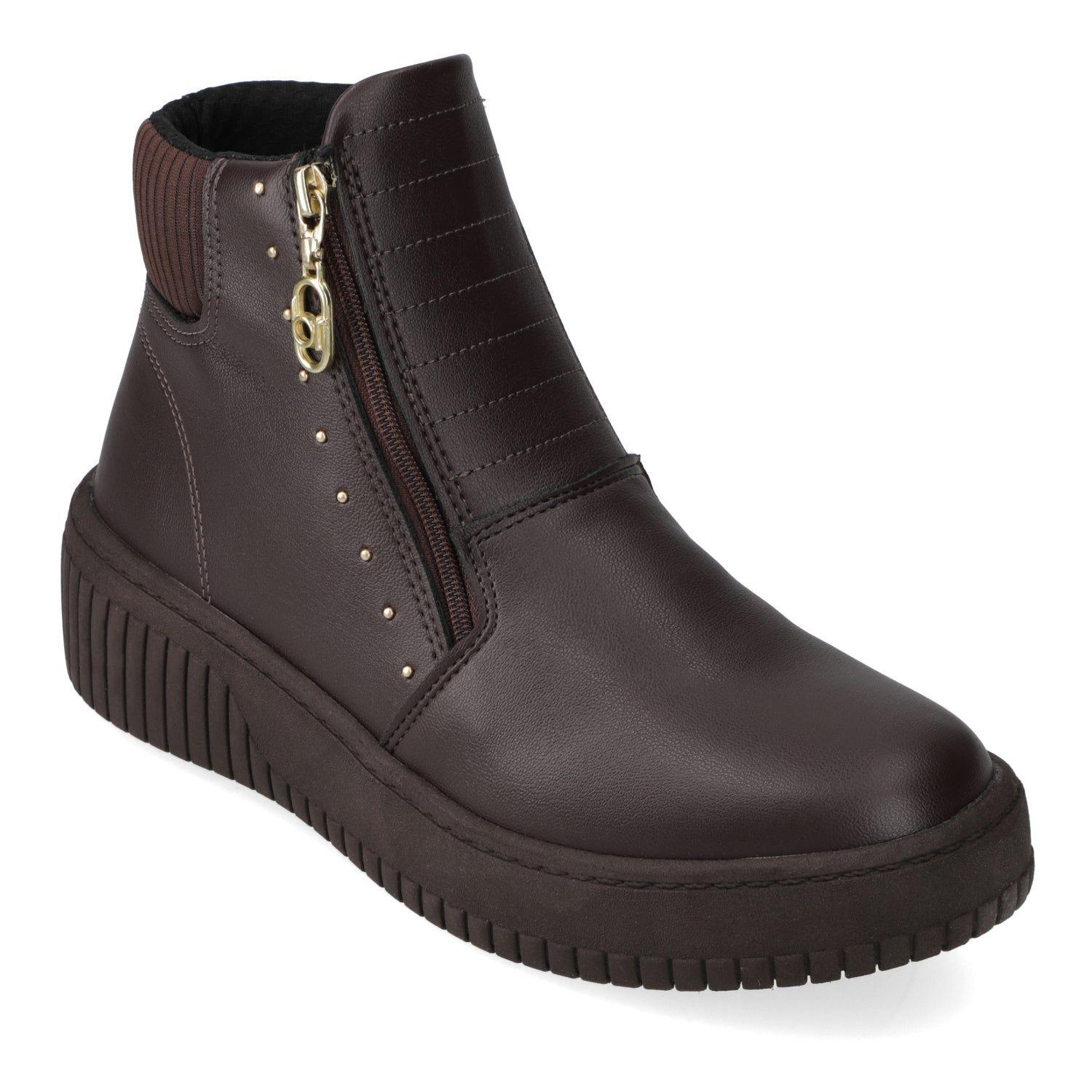 Zapatillas Casuales Chocolate Con Tachas Beira Rio-2